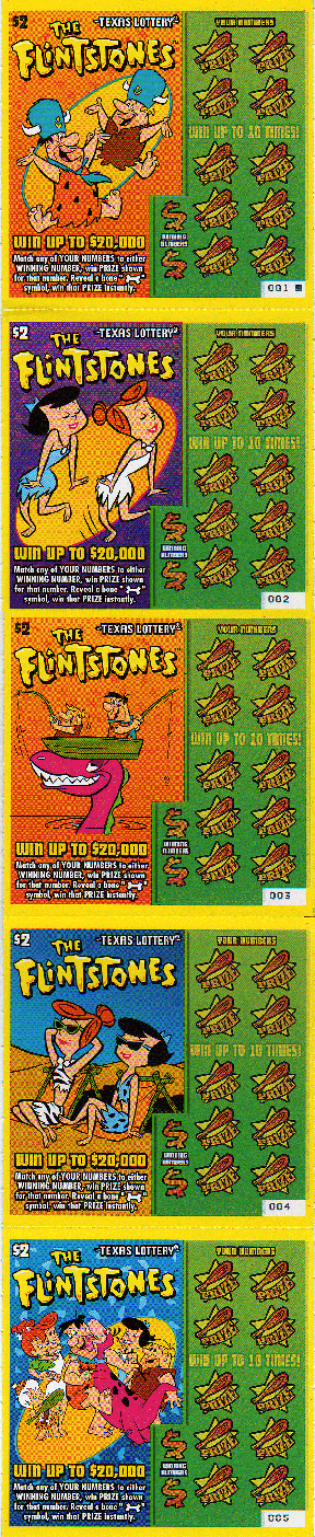The Flintstones (5 Ticket Set) Sample Void #1023