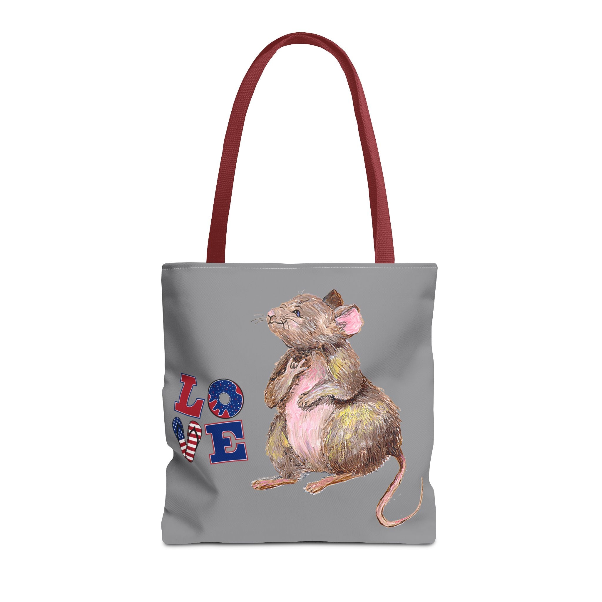 I Love You Mouse Patriotic LOVE Tote Bag | Mouse 1 | All-Over Print