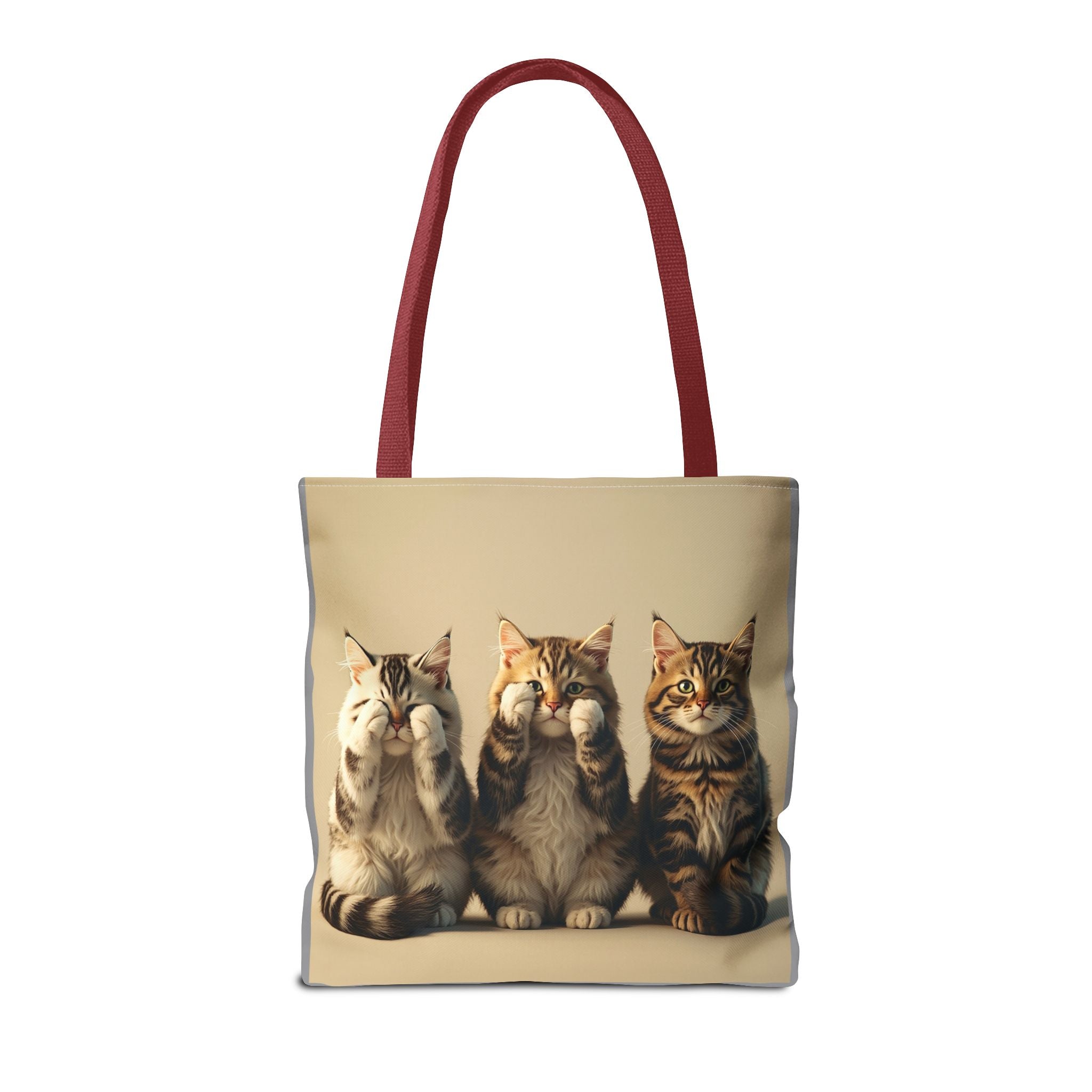 Tote Bag - Three Cats, Carry-All Shoulder Bag, Reusable Shopping Tote, Gift for Animal Lovers