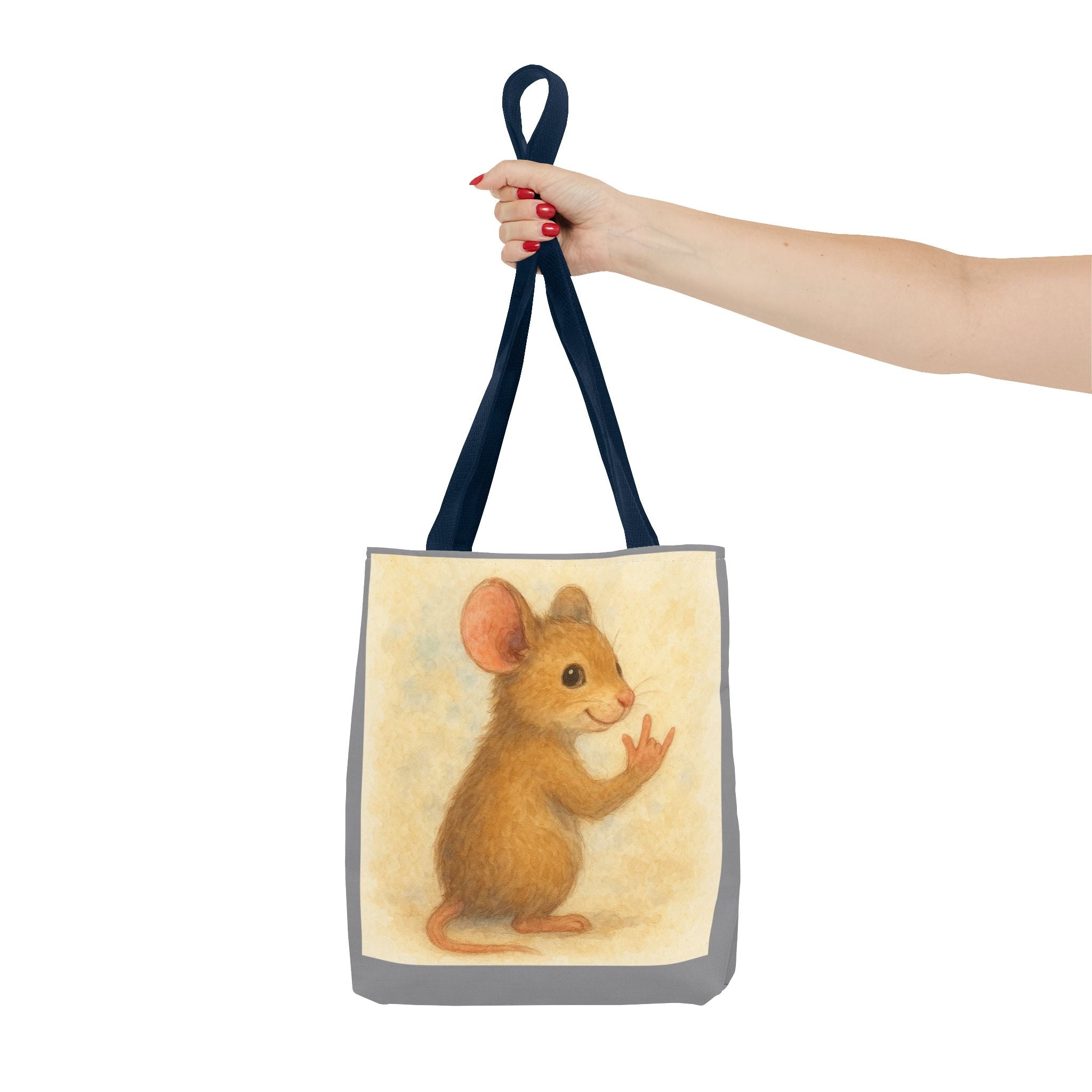 Tote Bag - Mouse 2 I Love You, Cute Animal Print, Carry-All Shoulder Bag, Reusable Shopping Tote, Gift for Animal Lovers