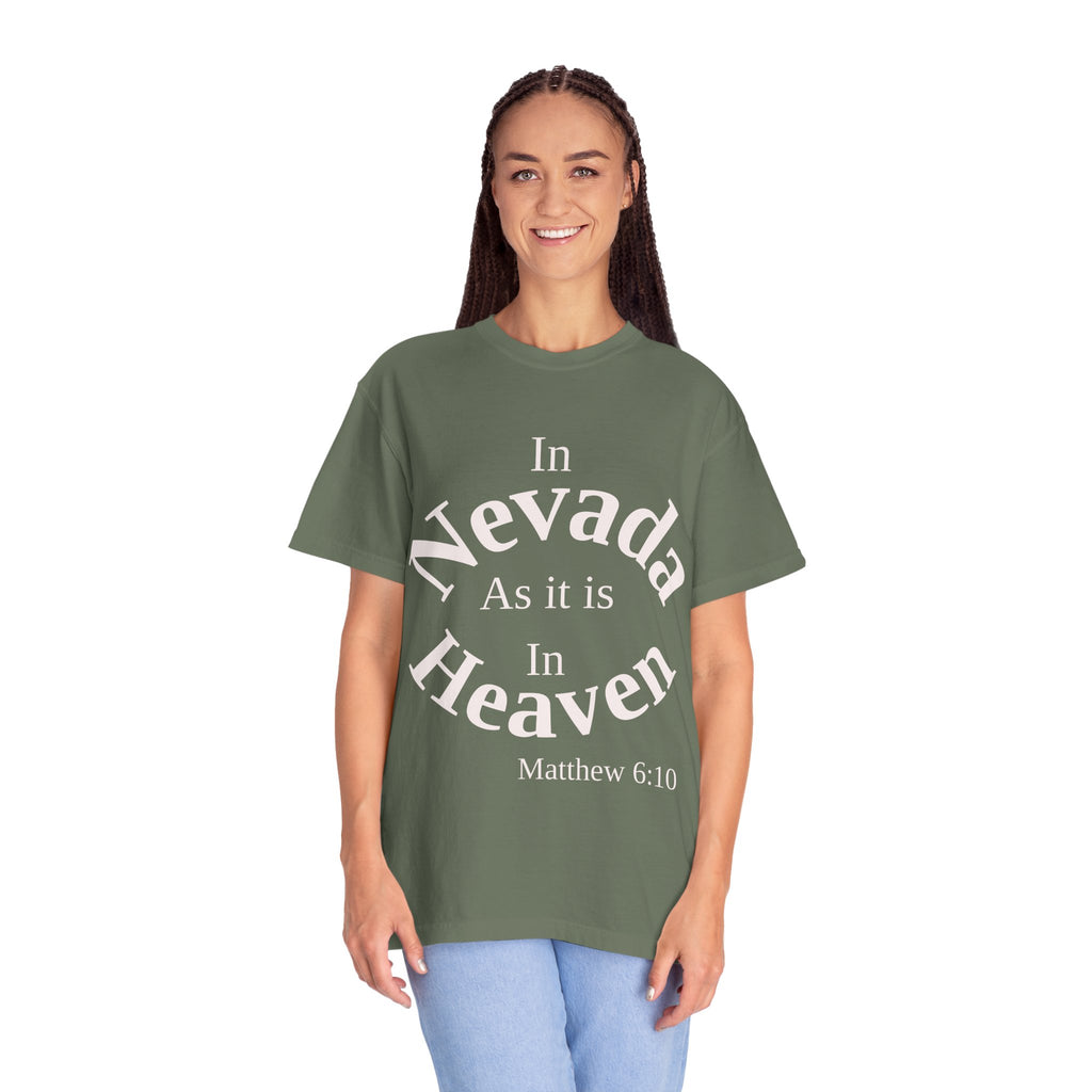 Nevada Unisex T-Shirt, Matthew 6:10 Faith Apparel, Everyday Inspiration Tee, Home State Love Christian Clothing