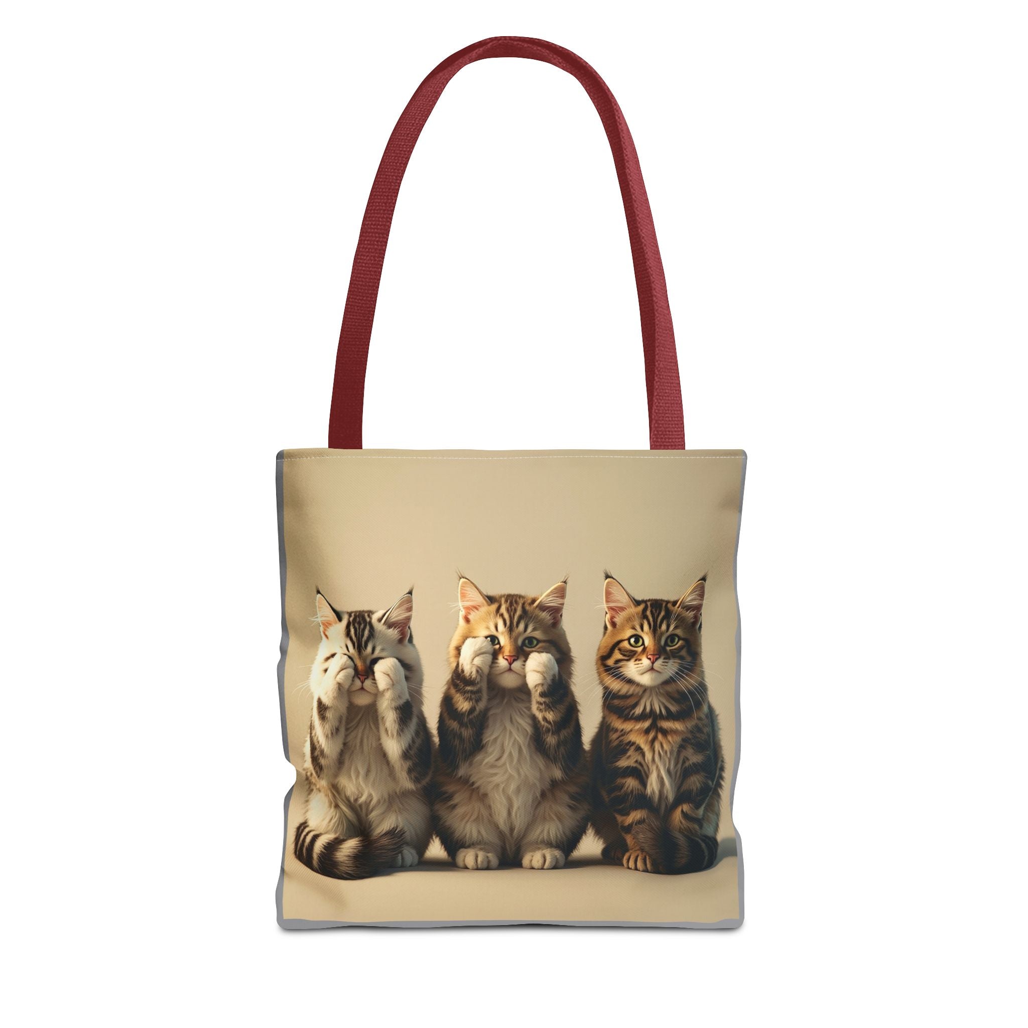 Tote Bag - Three Cats, Carry-All Shoulder Bag, Reusable Shopping Tote, Gift for Animal Lovers