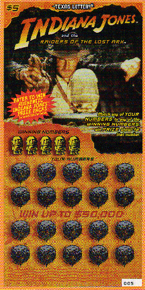 Indiana Jones (4 Ticket Set) Sample Void #1060