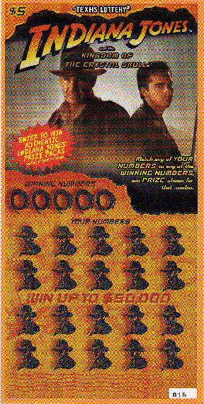 Indiana Jones (4 Ticket Set) Sample Void #1060