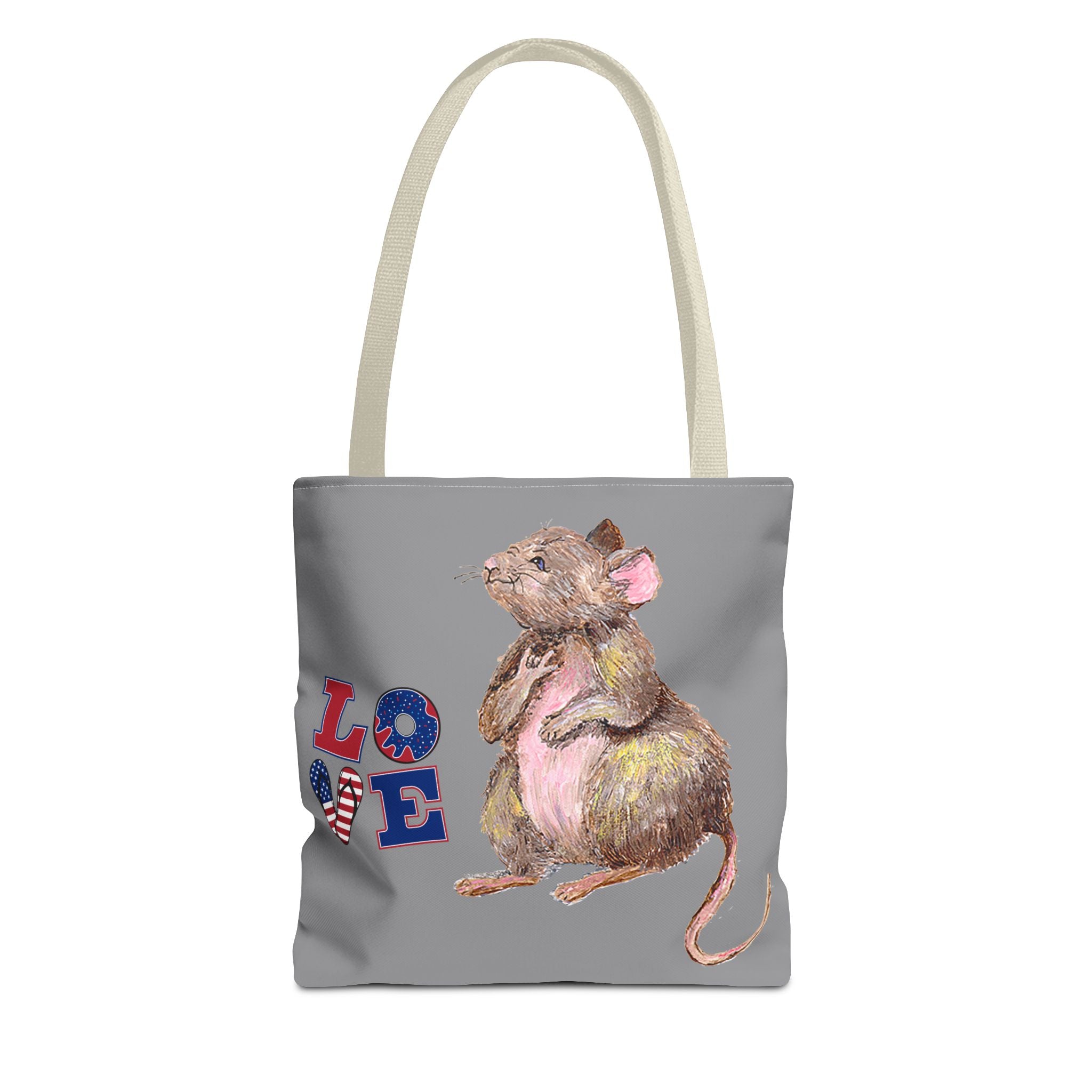 I Love You Mouse Patriotic LOVE Tote Bag | Mouse 1 | All-Over Print