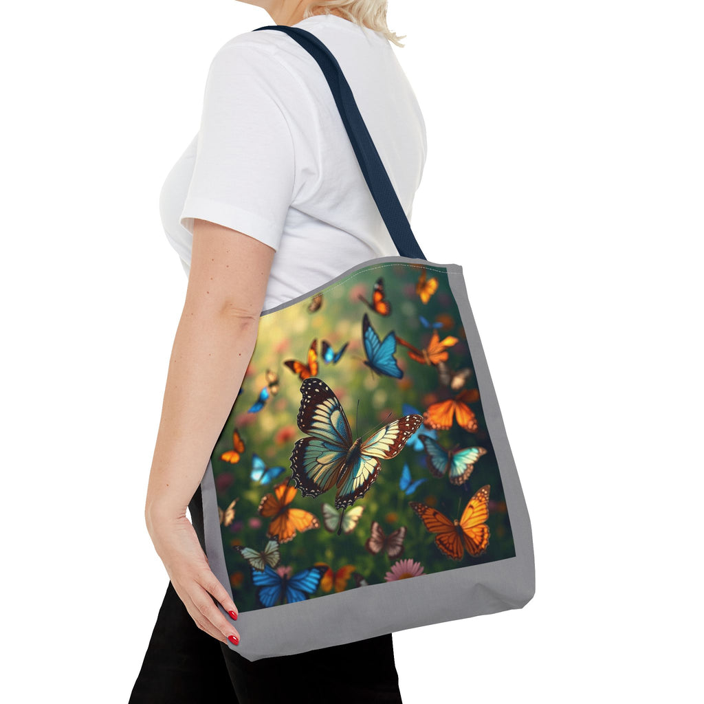 Butterfly Swam 1 Tote Bag - Floral Nature Garden Shopping Bag, Reusable Canvas Handbag, Eco-Friendly Market Tote, Gift for Her, Spring