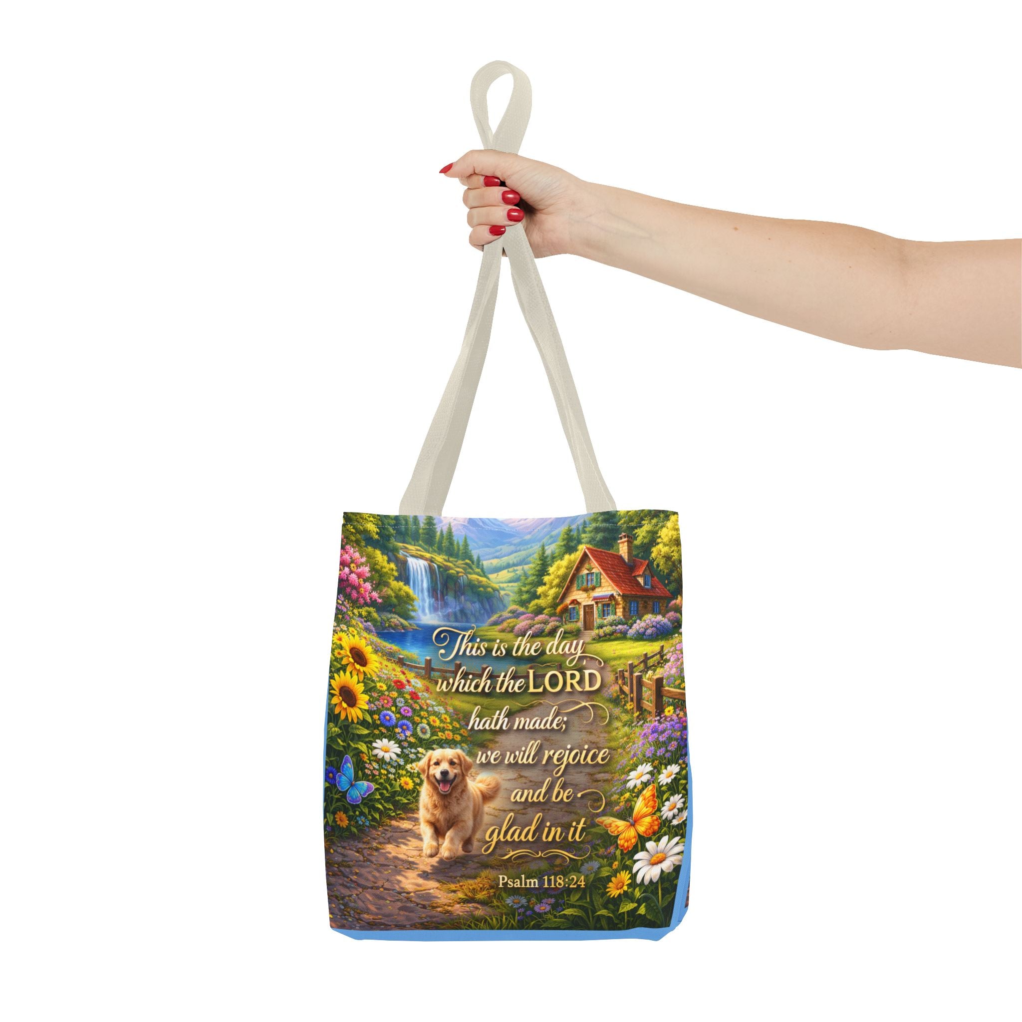 This Is The Day Which The Lord Hath Made | Christian Tote Bag | Scripture Canvas Tote
