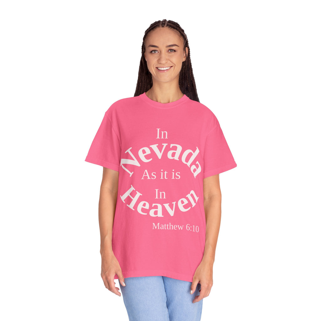 Nevada Unisex T-Shirt, Matthew 6:10 Faith Apparel, Everyday Inspiration Tee, Home State Love Christian Clothing