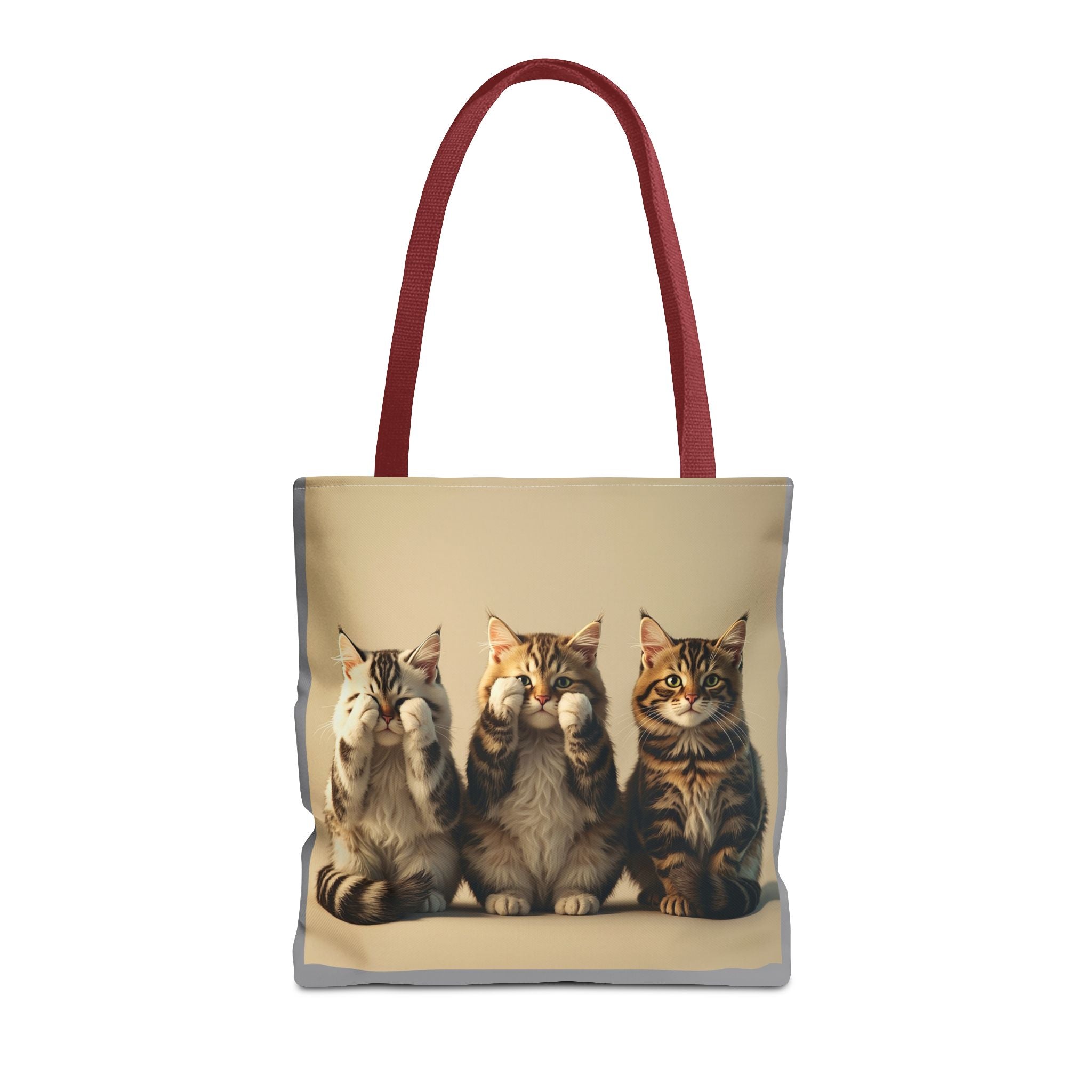 Tote Bag - Three Cats, Carry-All Shoulder Bag, Reusable Shopping Tote, Gift for Animal Lovers