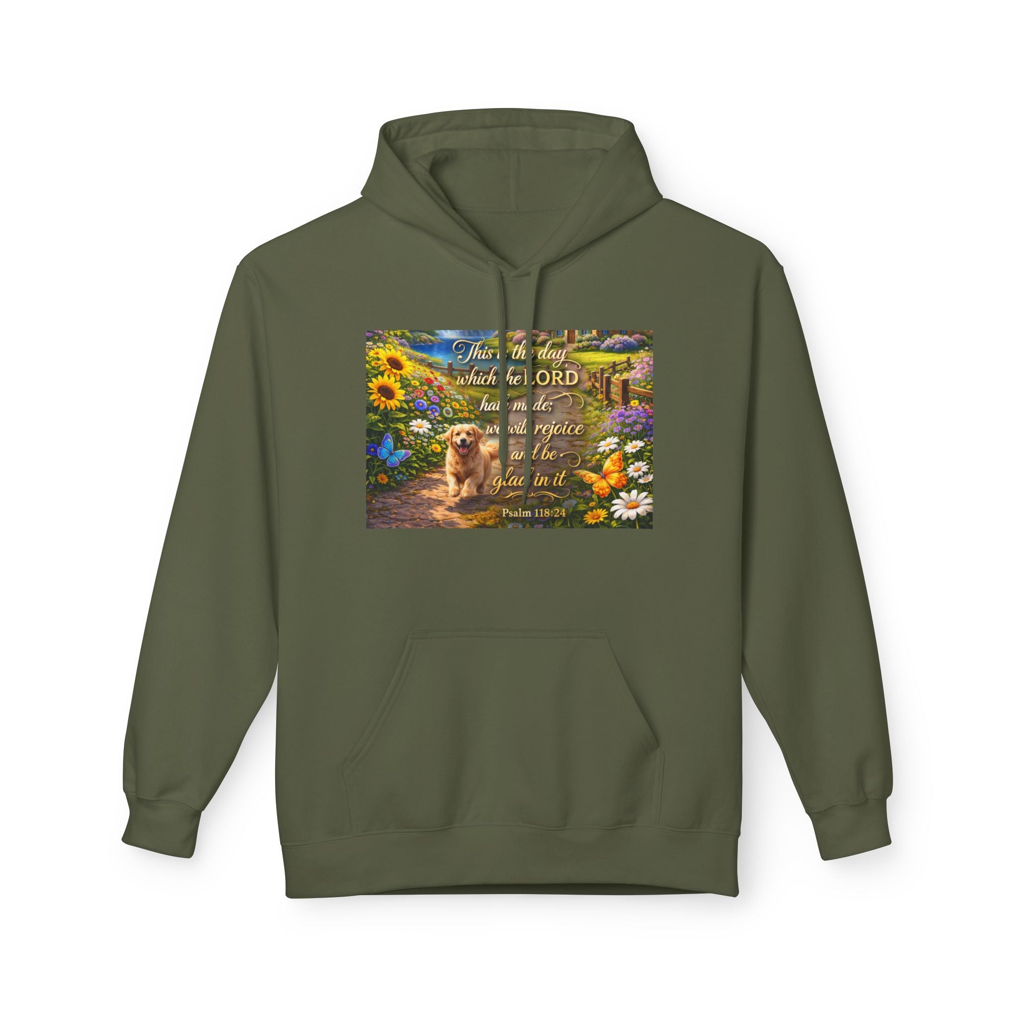 This Is the Day Which the Lord Hath Made Hoodie | Christian Scripture Faith Design