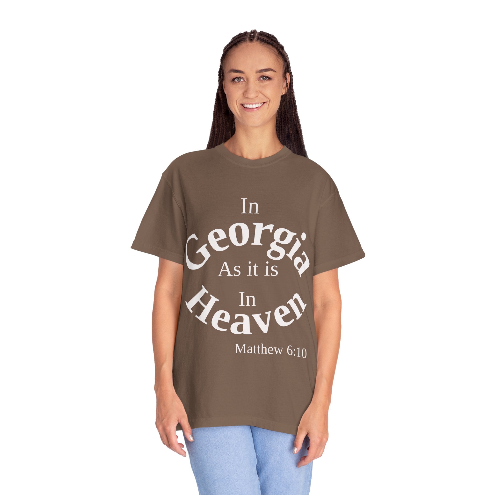 Georgia Unisex T-Shirt, Matthew 6:10 Faith Apparel, Everyday Inspiration Tee, Home State Love Christian Clothing