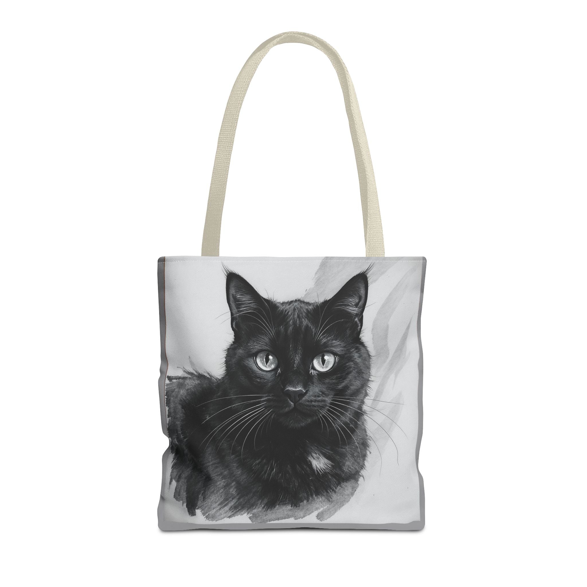 Tote Bag - Charcoal Cat, Carry-All Shoulder Bag, Reusable Shopping Tote, Gift for Animal Lovers