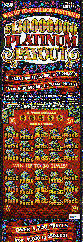 $130,000,000 Platinum Payout Sample Void #1094