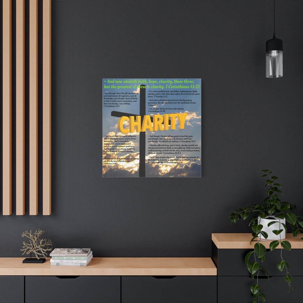Charity Set 3 of 3 Canvas Art, Stretched Canvas Print Wall Decor, Unique Gift Idea