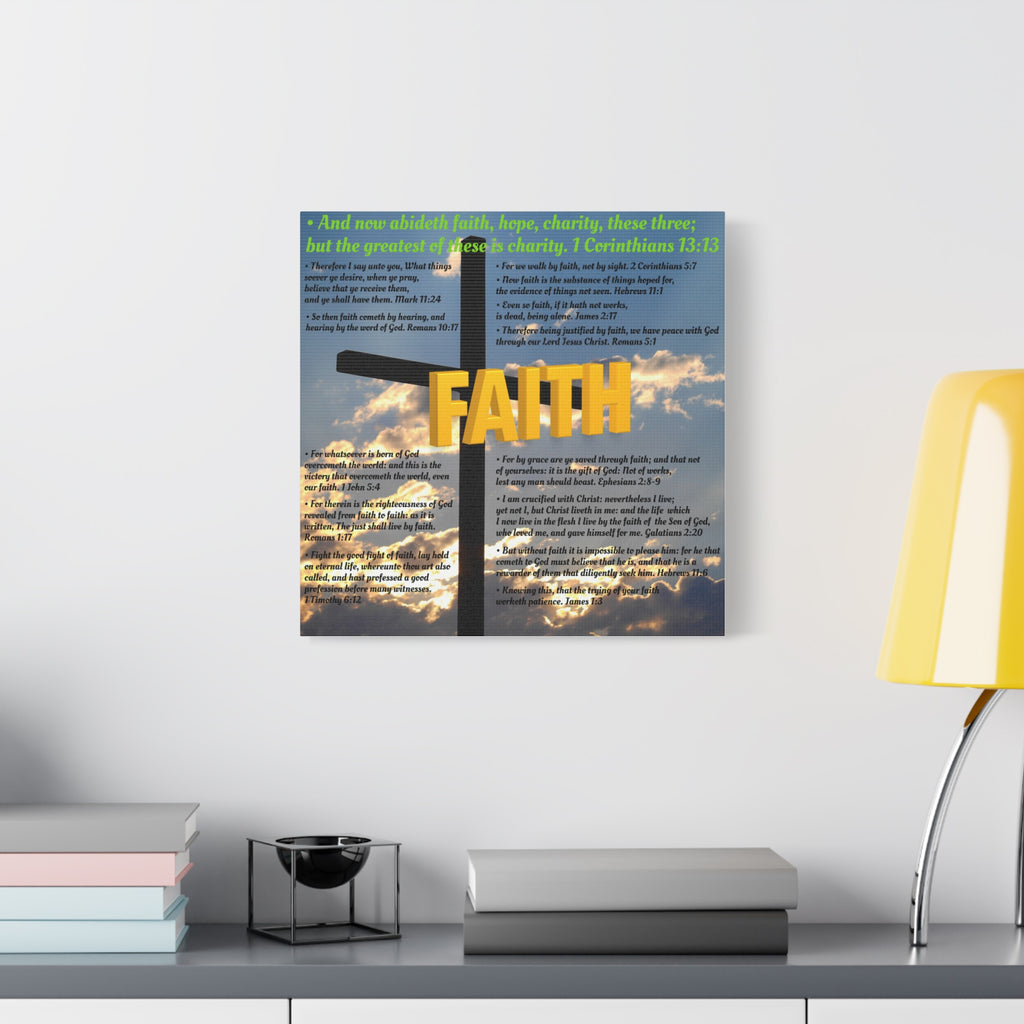Faith Set 1 of 3 Canvas Art, Stretched Canvas Print Wall Decor, Unique Gift Idea