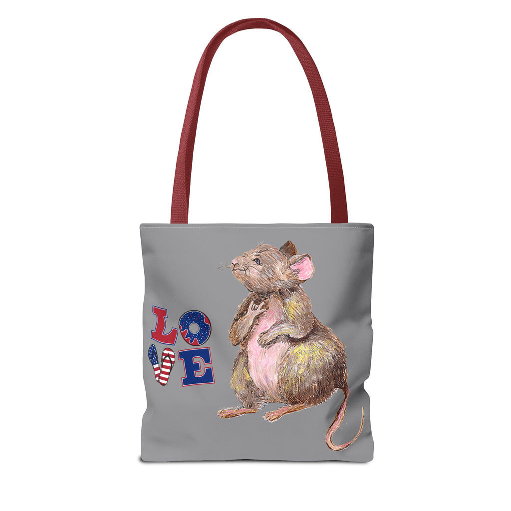 I Love You Mouse Patriotic LOVE Tote Bag | Mouse 1 | All-Over Print