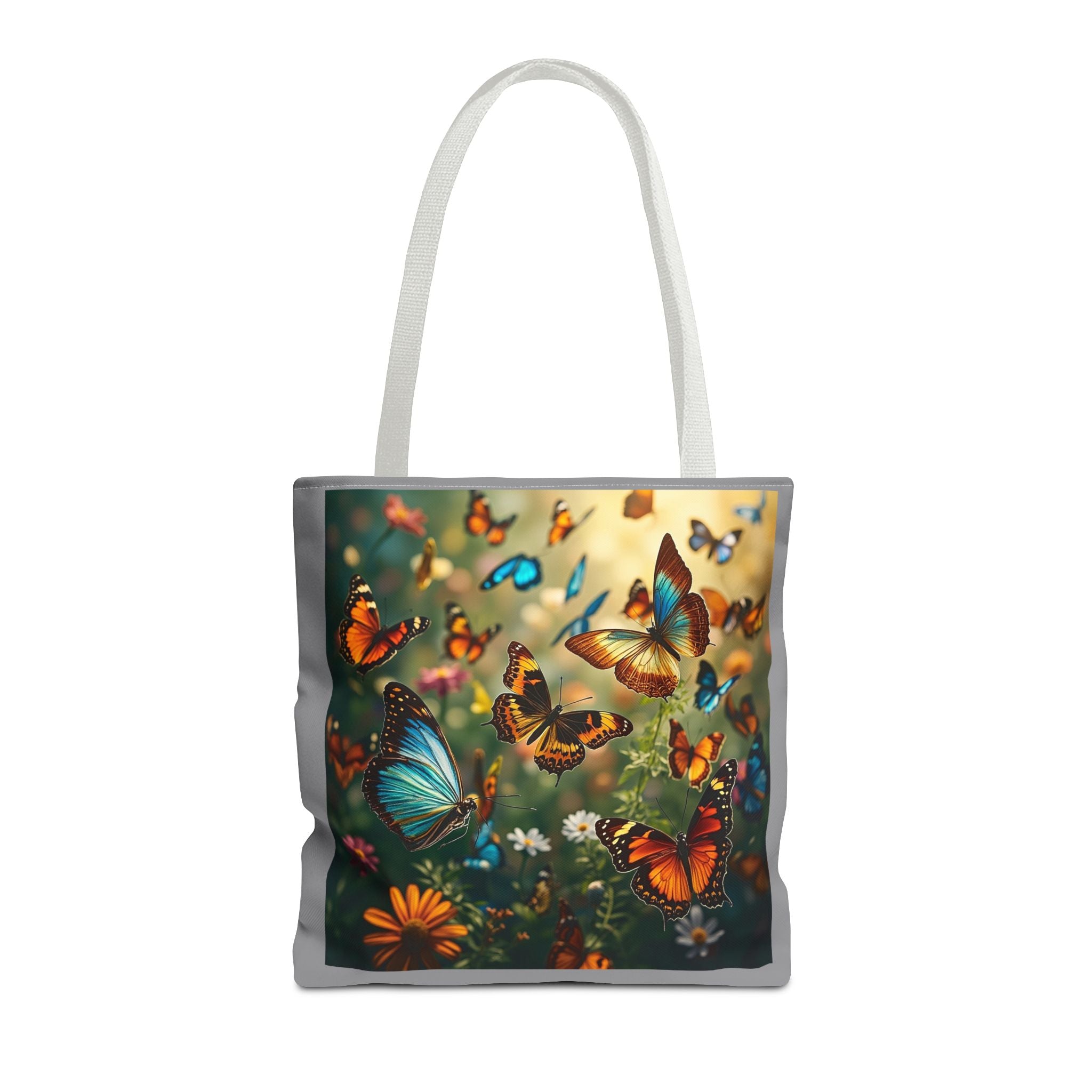 Butterfly Swam 2 Tote Bag - Floral Nature Garden Shopping Bag, Reusable Canvas Handbag, Eco-Friendly Market Tote, Gift for Her, Spring