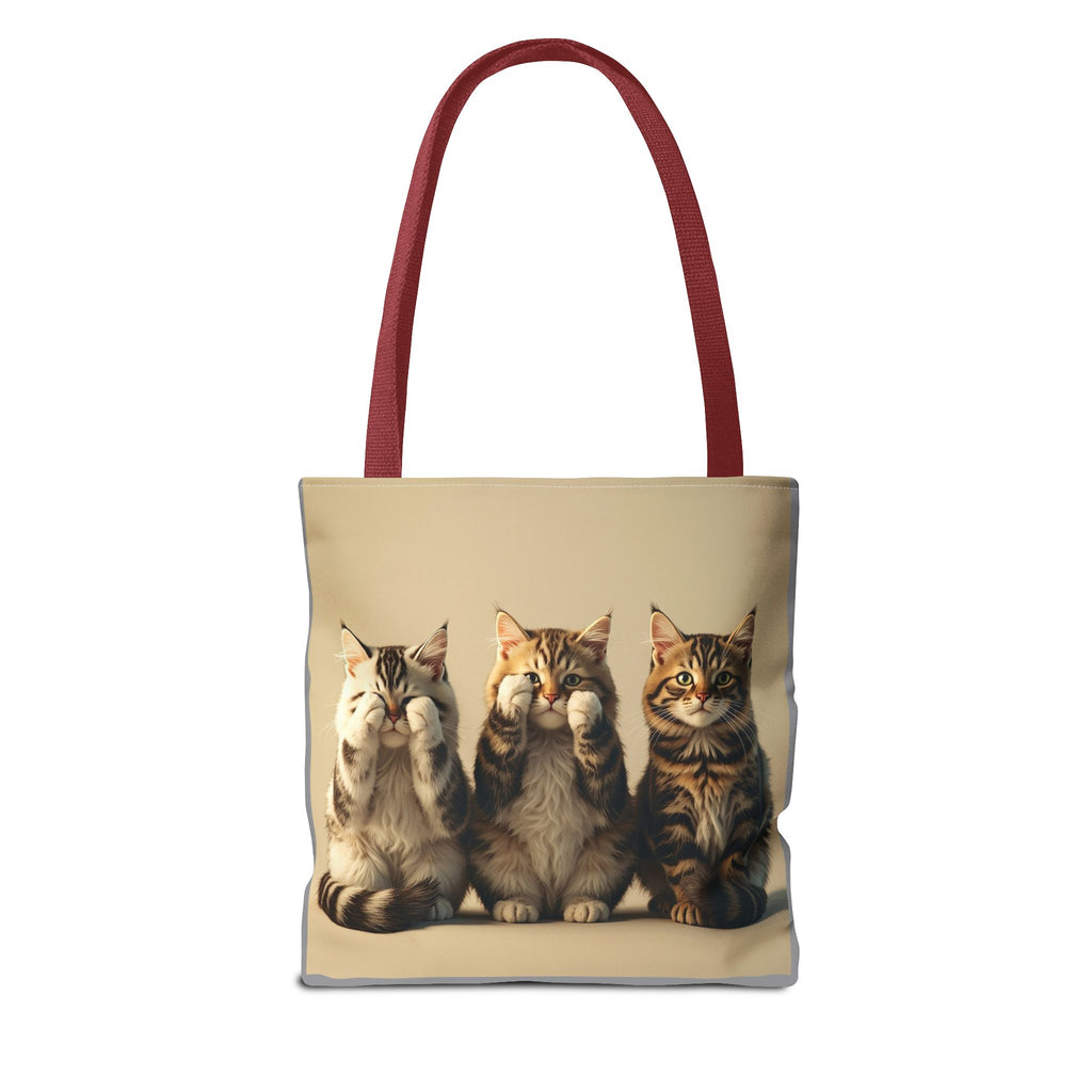 Tote Bag - Three Cats, Carry-All Shoulder Bag, Reusable Shopping Tote, Gift for Animal Lovers
