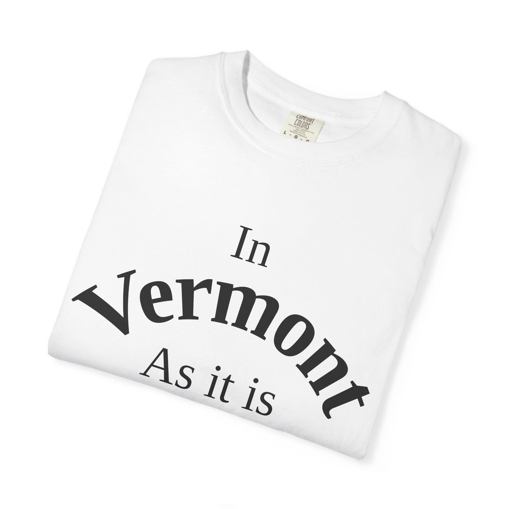 Vermont Unisex T-Shirt, Matthew 6:10 Faith Apparel, Everyday Inspiration Tee, Home State Love Christian Clothing