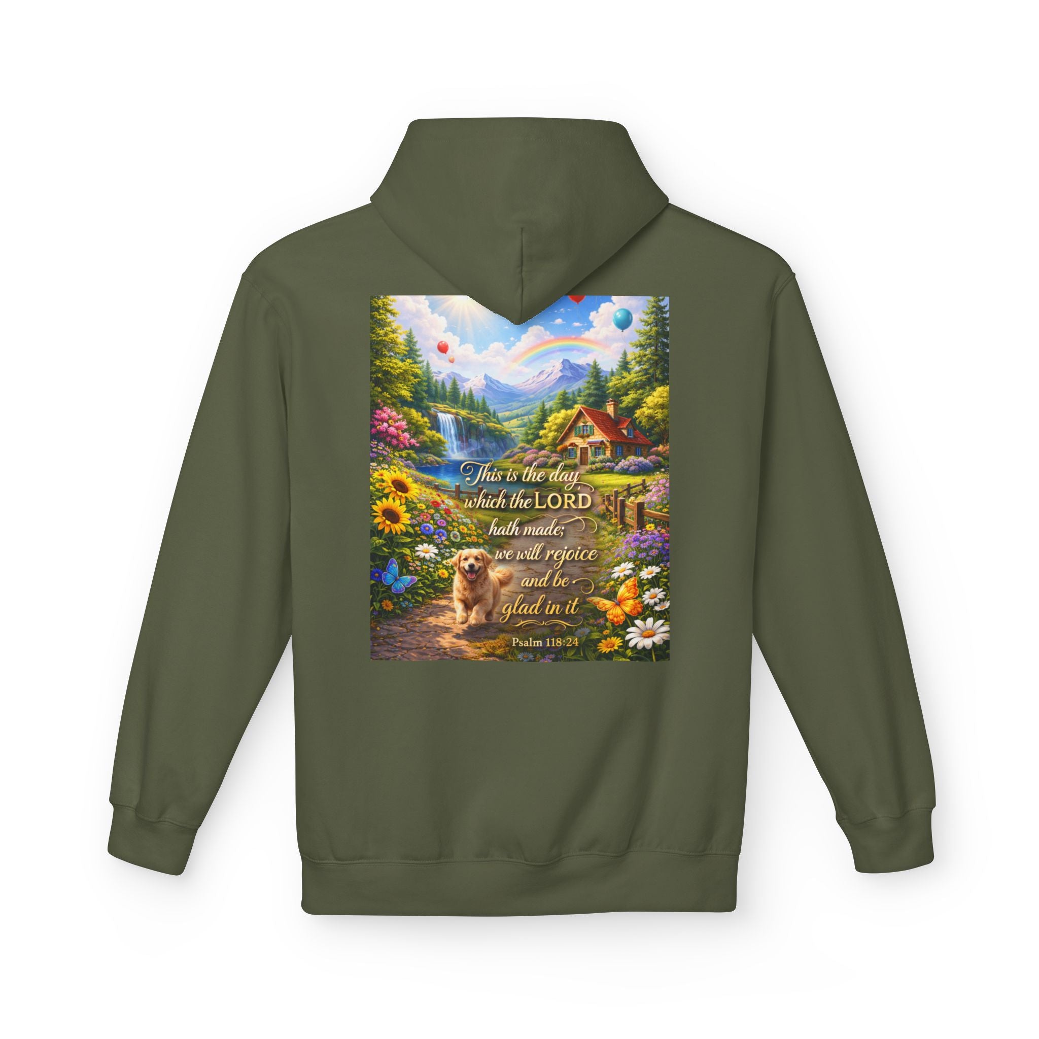 This Is the Day Which the Lord Hath Made Hoodie | Christian Scripture Faith Design