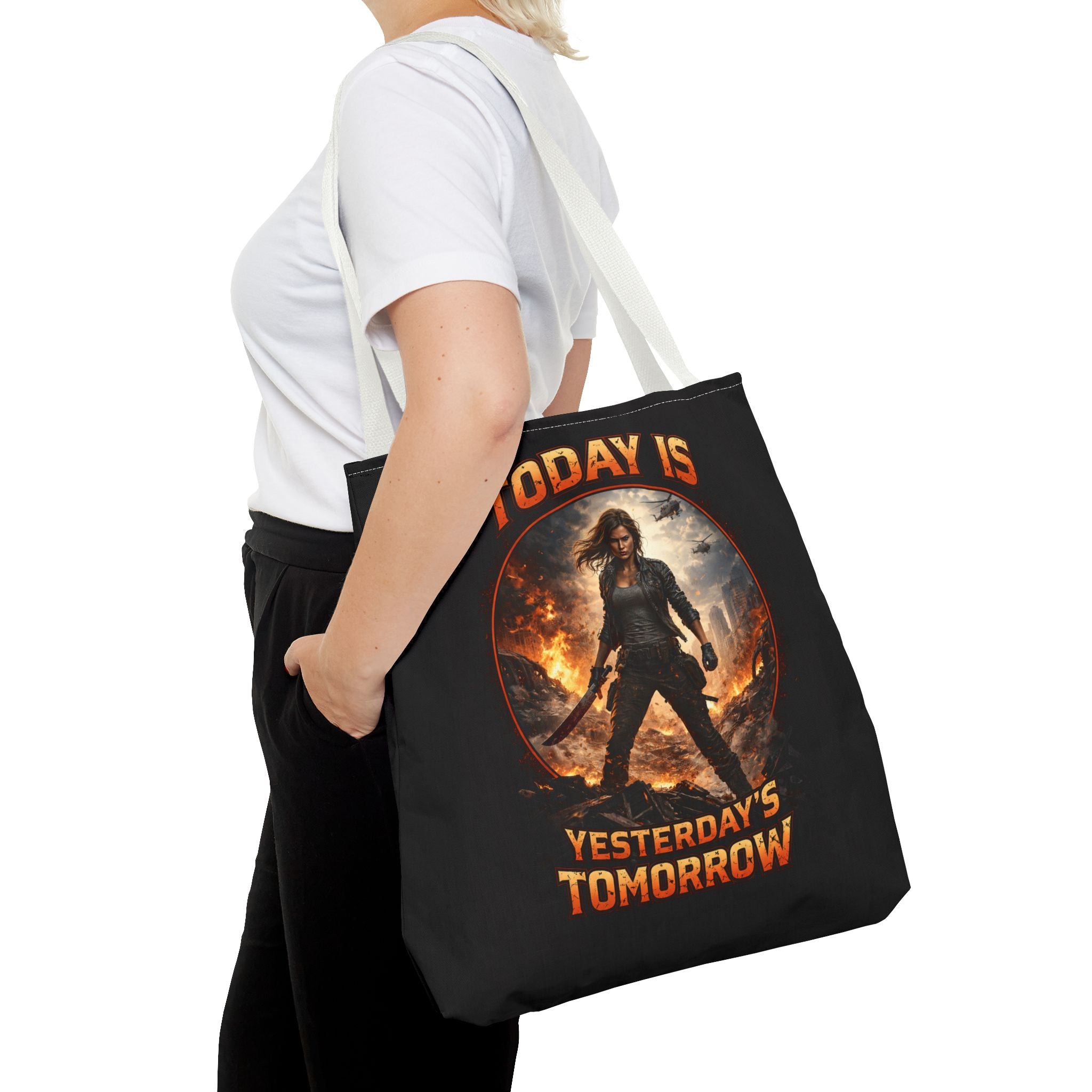 Today Is Yesterday's Tomorrow Tote Bag | Inspirational Quote Tote