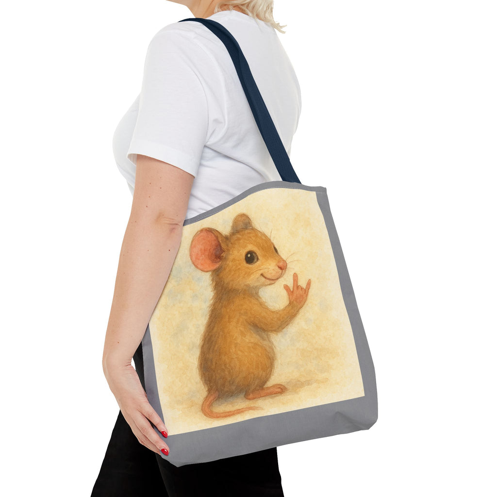 Tote Bag - Mouse 2 I Love You, Cute Animal Print, Carry-All Shoulder Bag, Reusable Shopping Tote, Gift for Animal Lovers