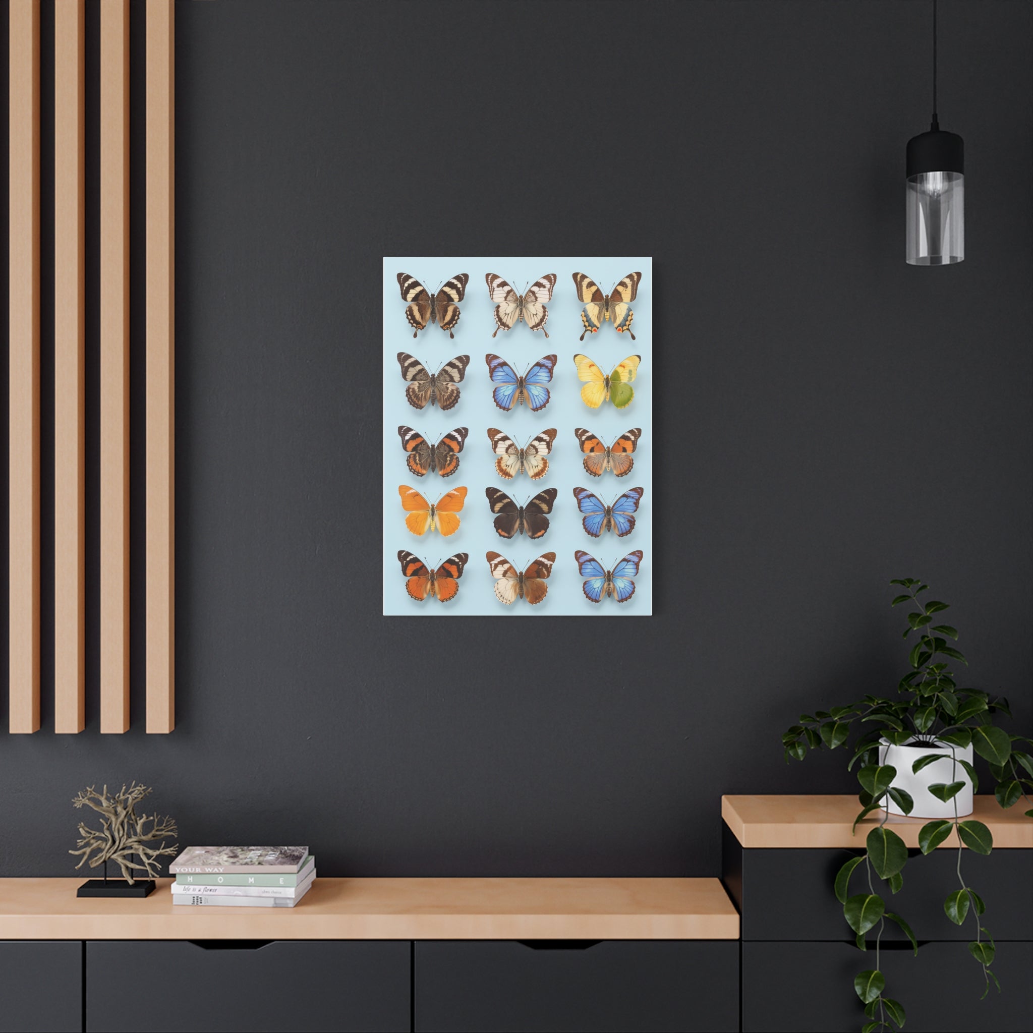 Butterflies 2 Wall Art, Butterfly Lover Gift, Matte Canvas Print, Butterfly Decor, Nature Artwork