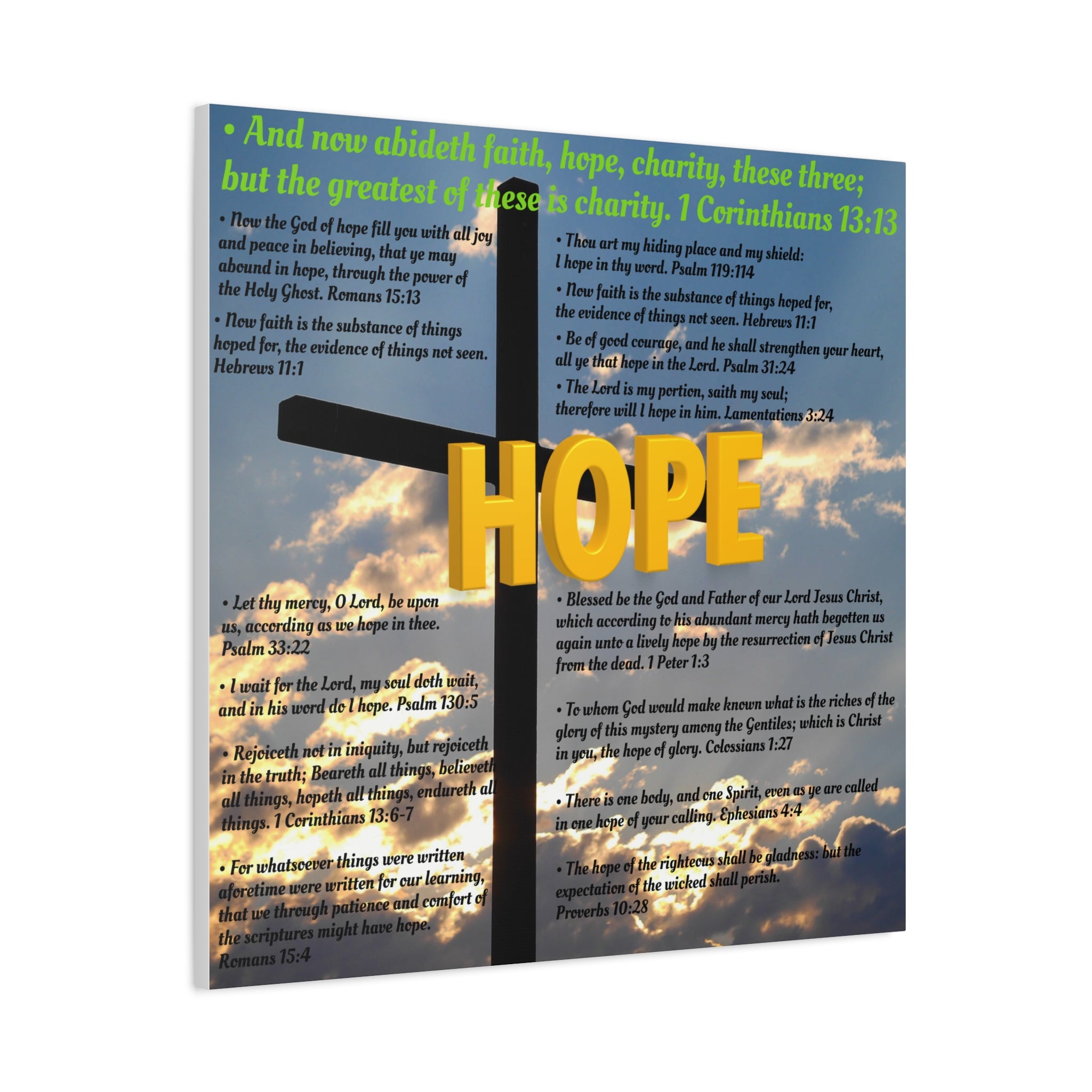 Hope Set 2 of 3 Canvas Art, Stretched Canvas Print Wall Decor, Unique Gift Idea