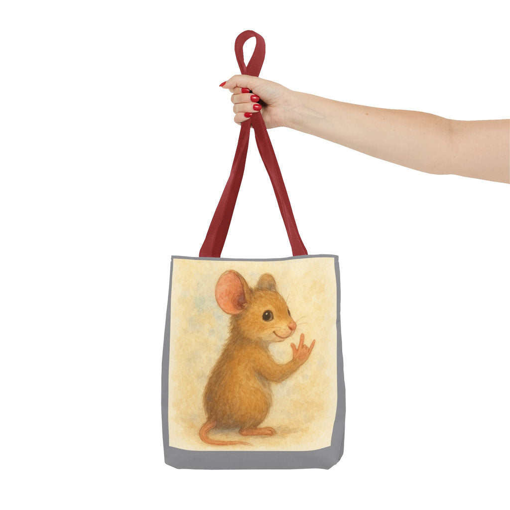 Tote Bag - Mouse 2 I Love You, Cute Animal Print, Carry-All Shoulder Bag, Reusable Shopping Tote, Gift for Animal Lovers