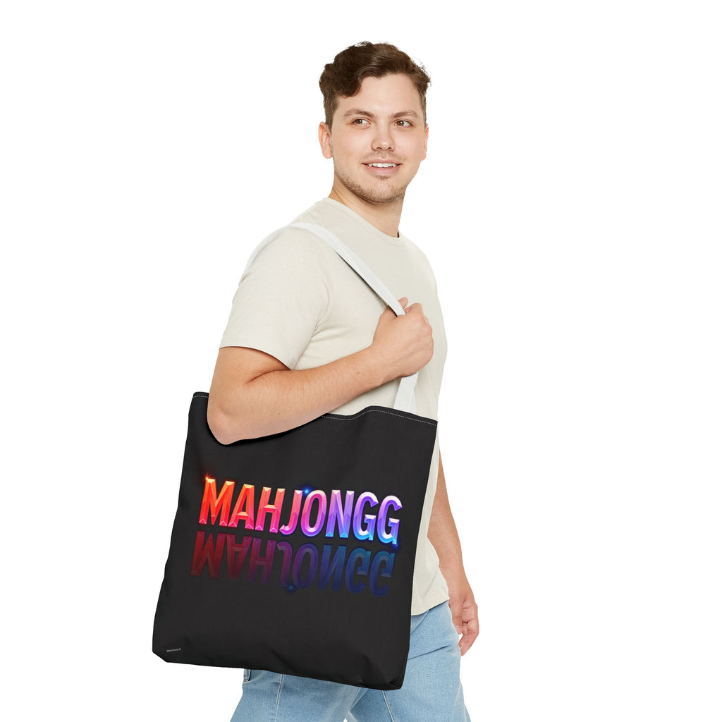 Black American Mahjongg Tiles Tote Bag | All-Over Print Tote