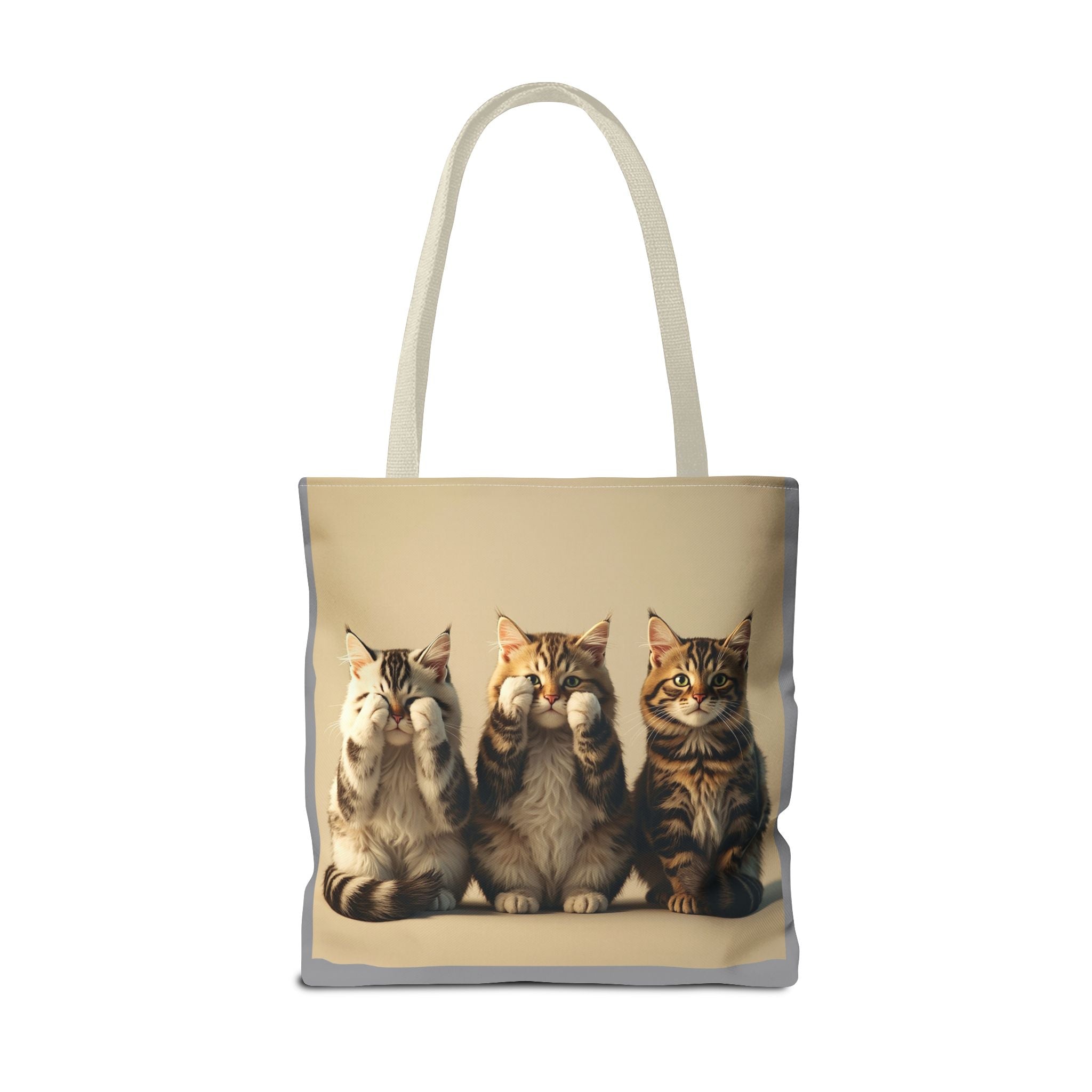 Tote Bag - Three Cats, Carry-All Shoulder Bag, Reusable Shopping Tote, Gift for Animal Lovers