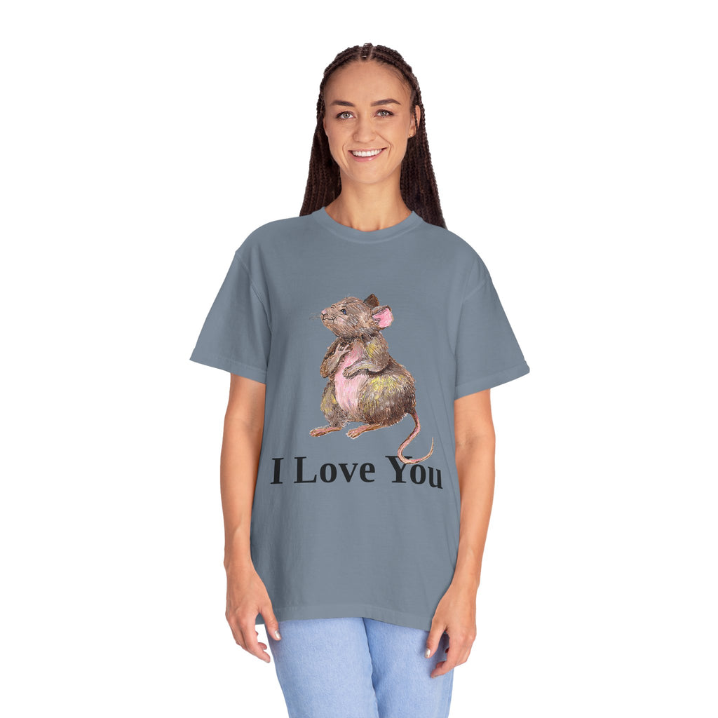 I Love You Mouse Version 1 Unisex T-shirt, Apparel, Clothing, Cute Mouse Tee, Christian Gift, Casual Top
