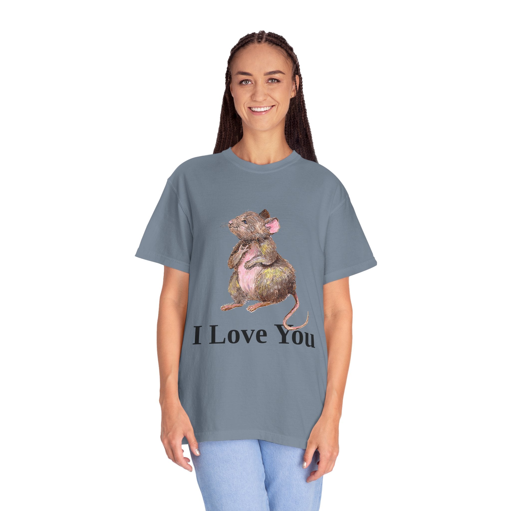 I Love You Mouse Version 1 Unisex T-shirt, Apparel, Clothing, Cute Mouse Tee, Christian Gift, Casual Top
