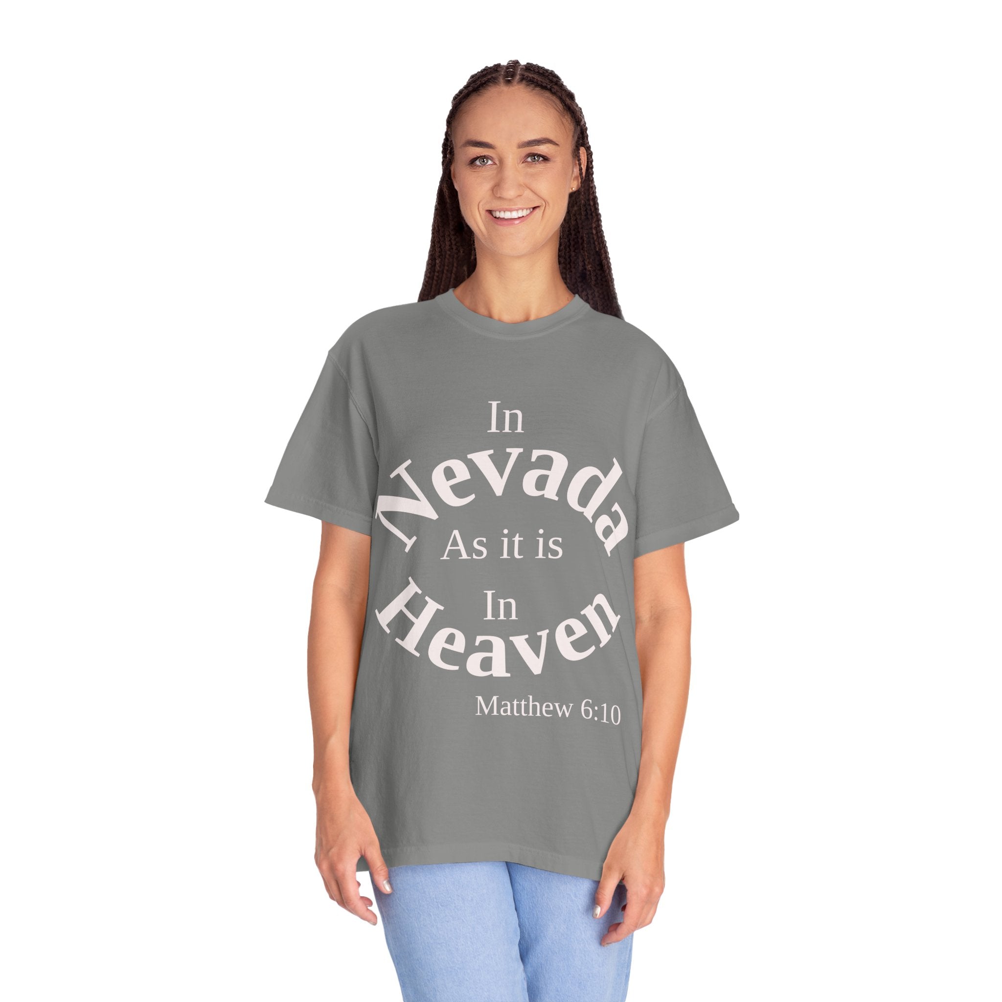 Nevada Unisex T-Shirt, Matthew 6:10 Faith Apparel, Everyday Inspiration Tee, Home State Love Christian Clothing