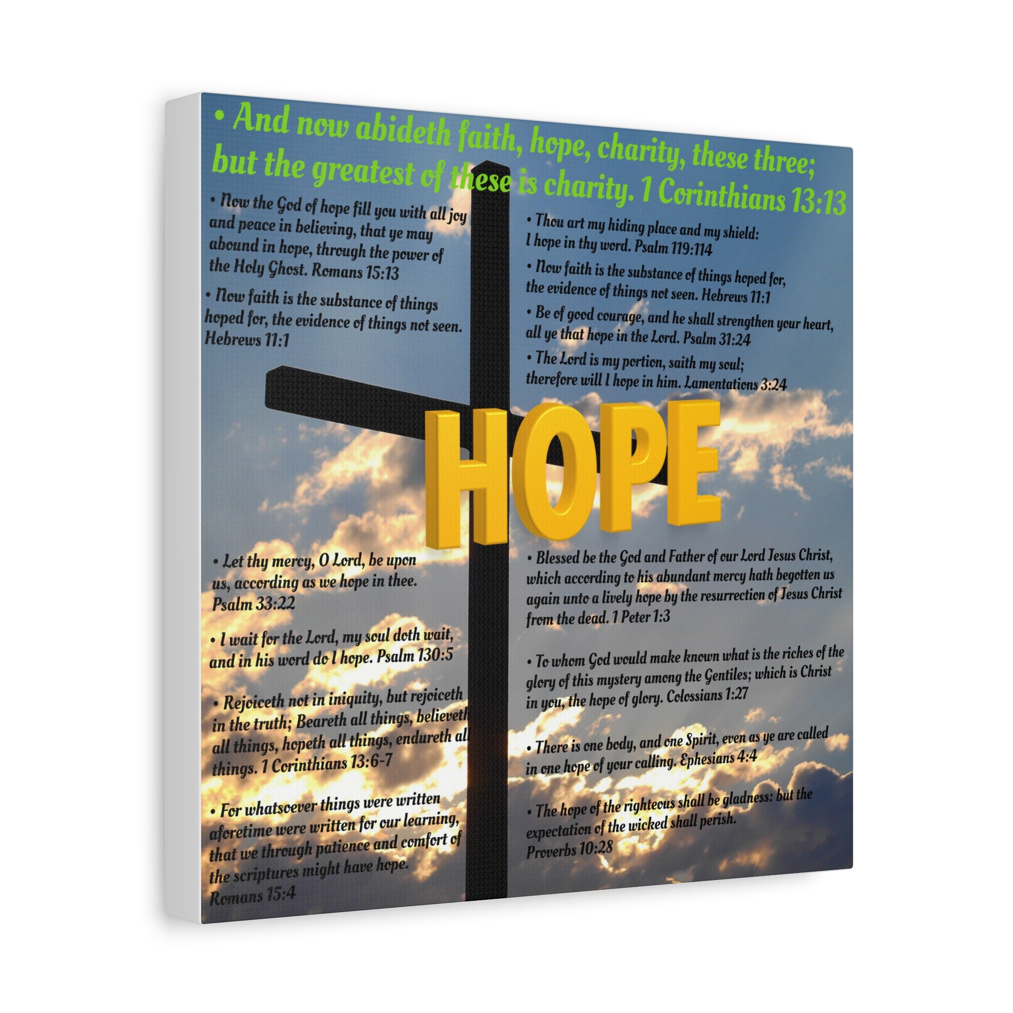 Hope Set 2 of 3 Canvas Art, Stretched Canvas Print Wall Decor, Unique Gift Idea
