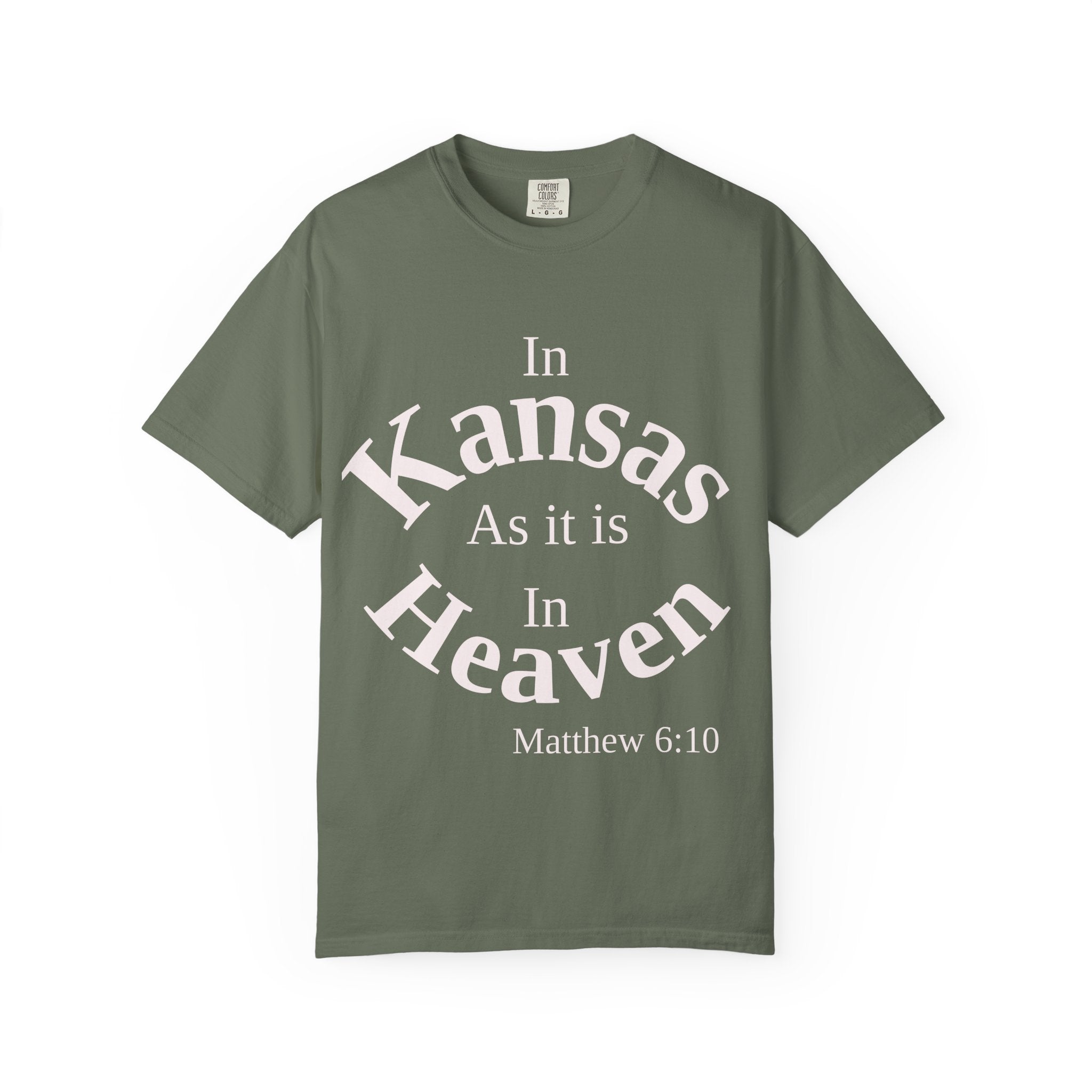 Kansas Unisex T-Shirt, Matthew 6:10 Faith Apparel, Everyday Inspiration Tee, Home State Love Christian Clothing