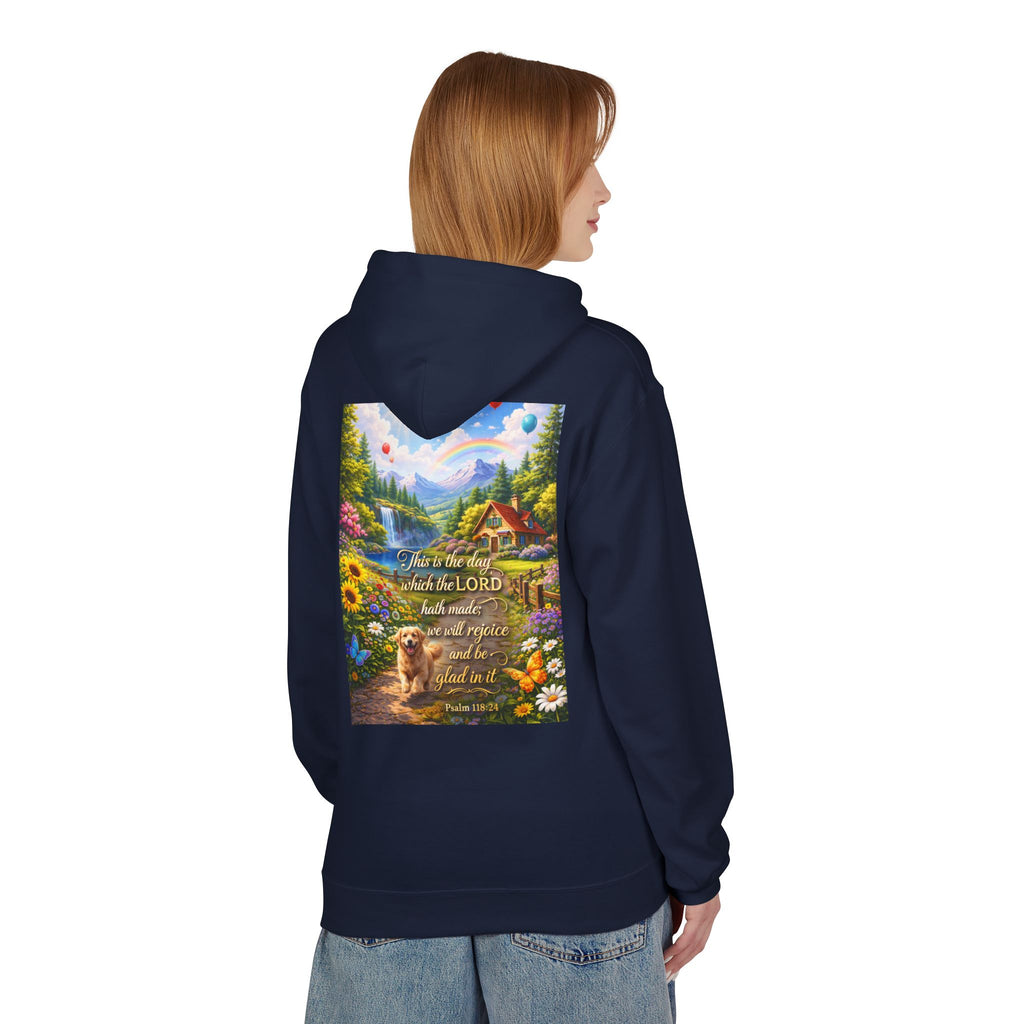 This Is the Day Which the Lord Hath Made Hoodie | Christian Scripture Faith Design