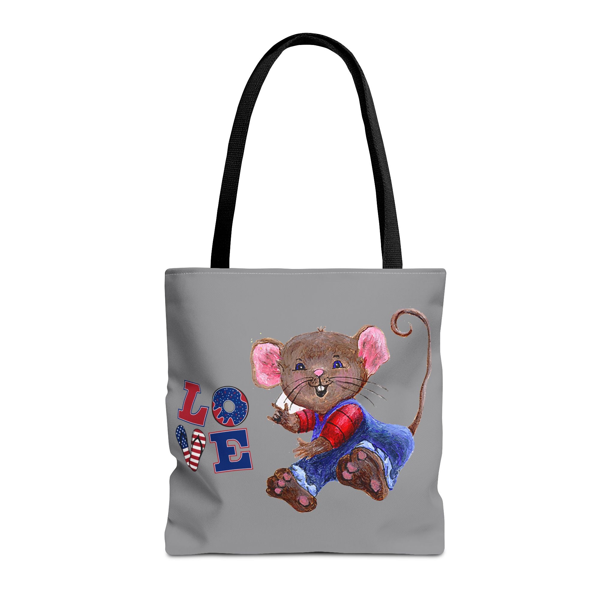 I Love You Mouse Patriotic LOVE Tote Bag | Mouse 2 | All-Over Print