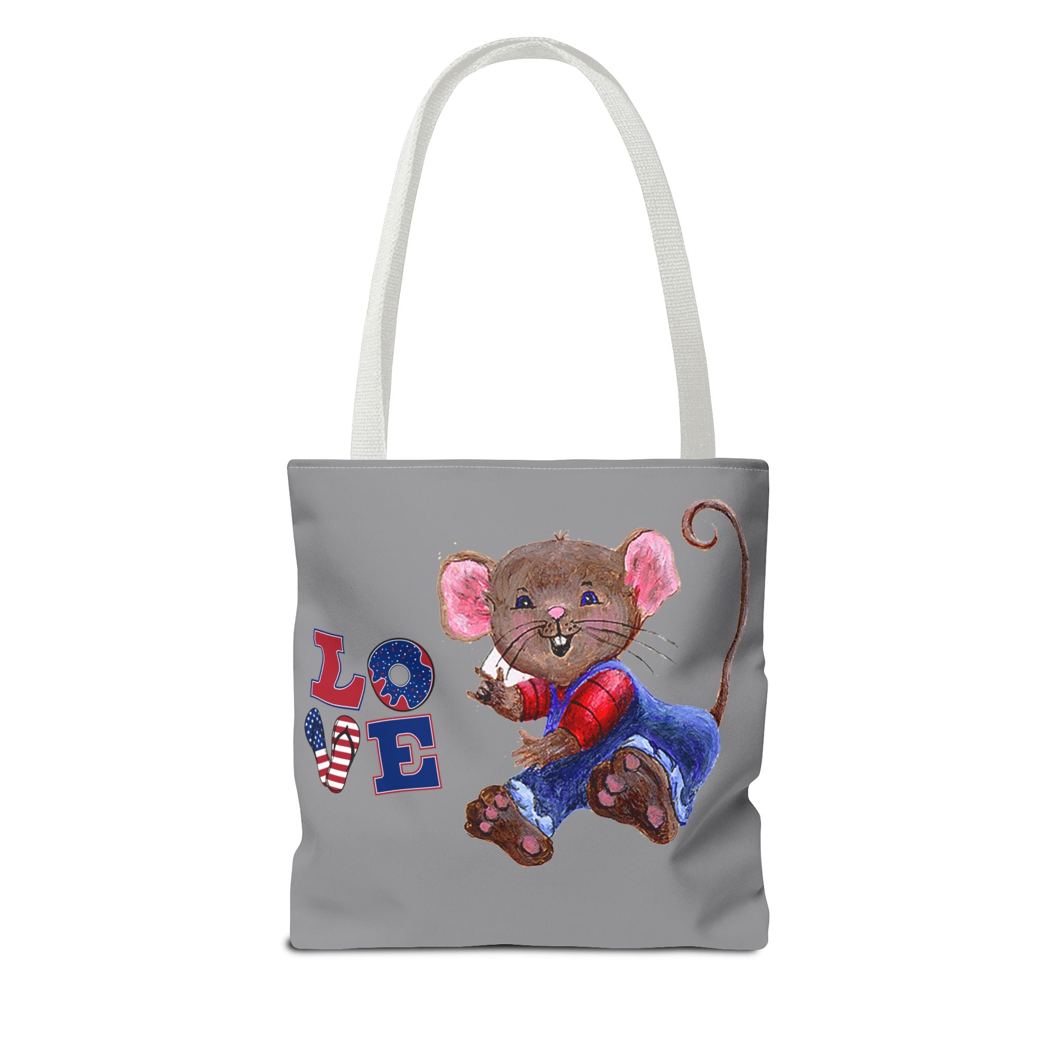 I Love You Mouse Patriotic LOVE Tote Bag | Mouse 2 | All-Over Print