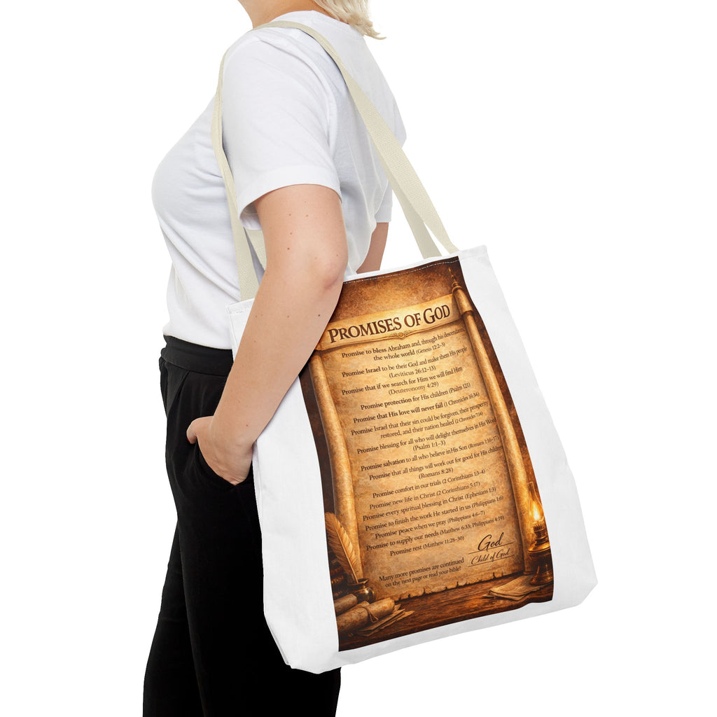 The Promises of God Tote Bag | Scripture Faith Design