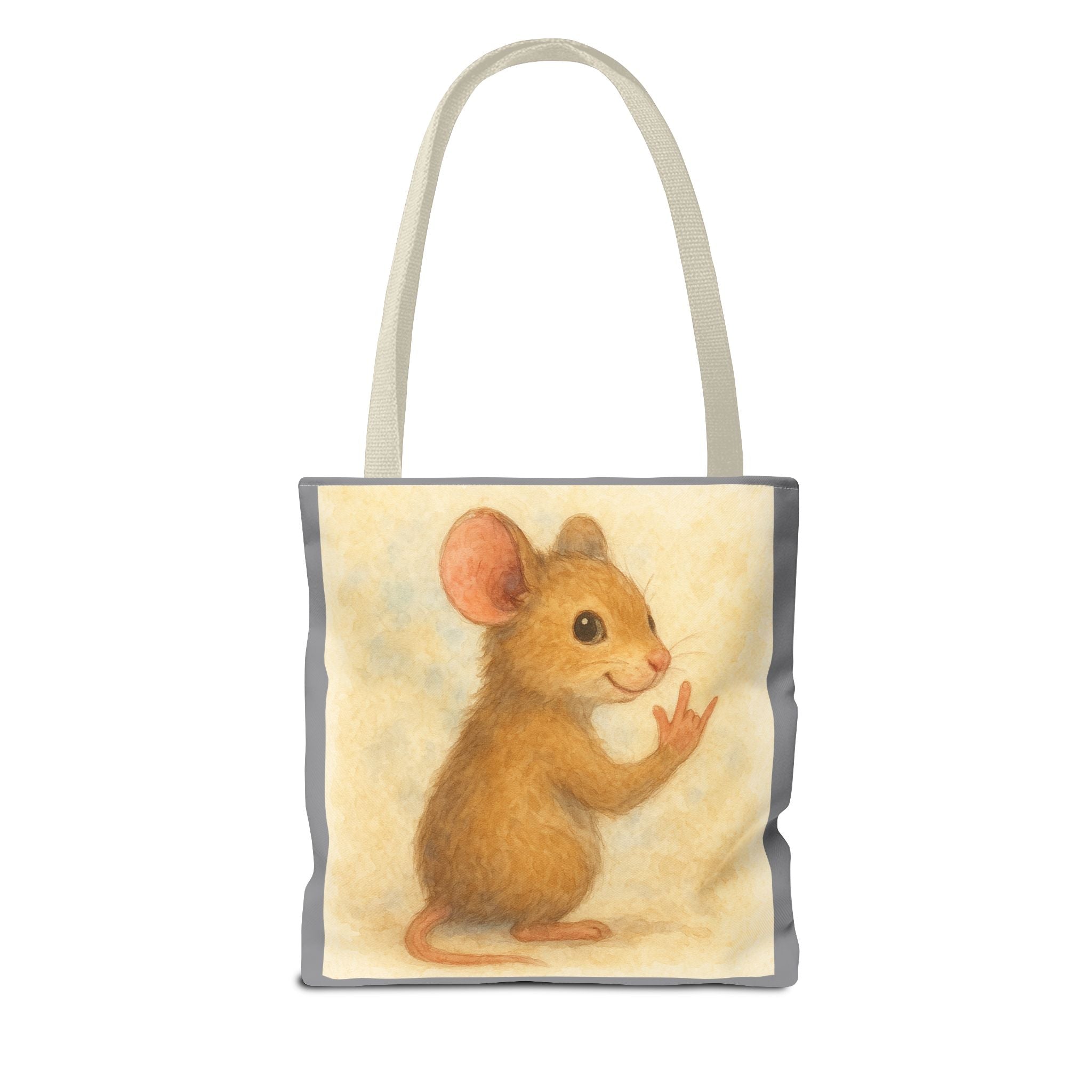 Tote Bag - Mouse 2 I Love You, Cute Animal Print, Carry-All Shoulder Bag, Reusable Shopping Tote, Gift for Animal Lovers