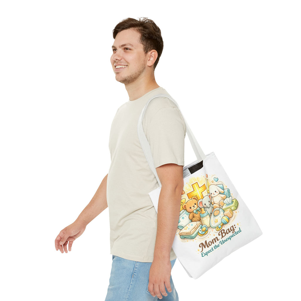 Mom Bag White Tote Bag | All-Over Print Tote