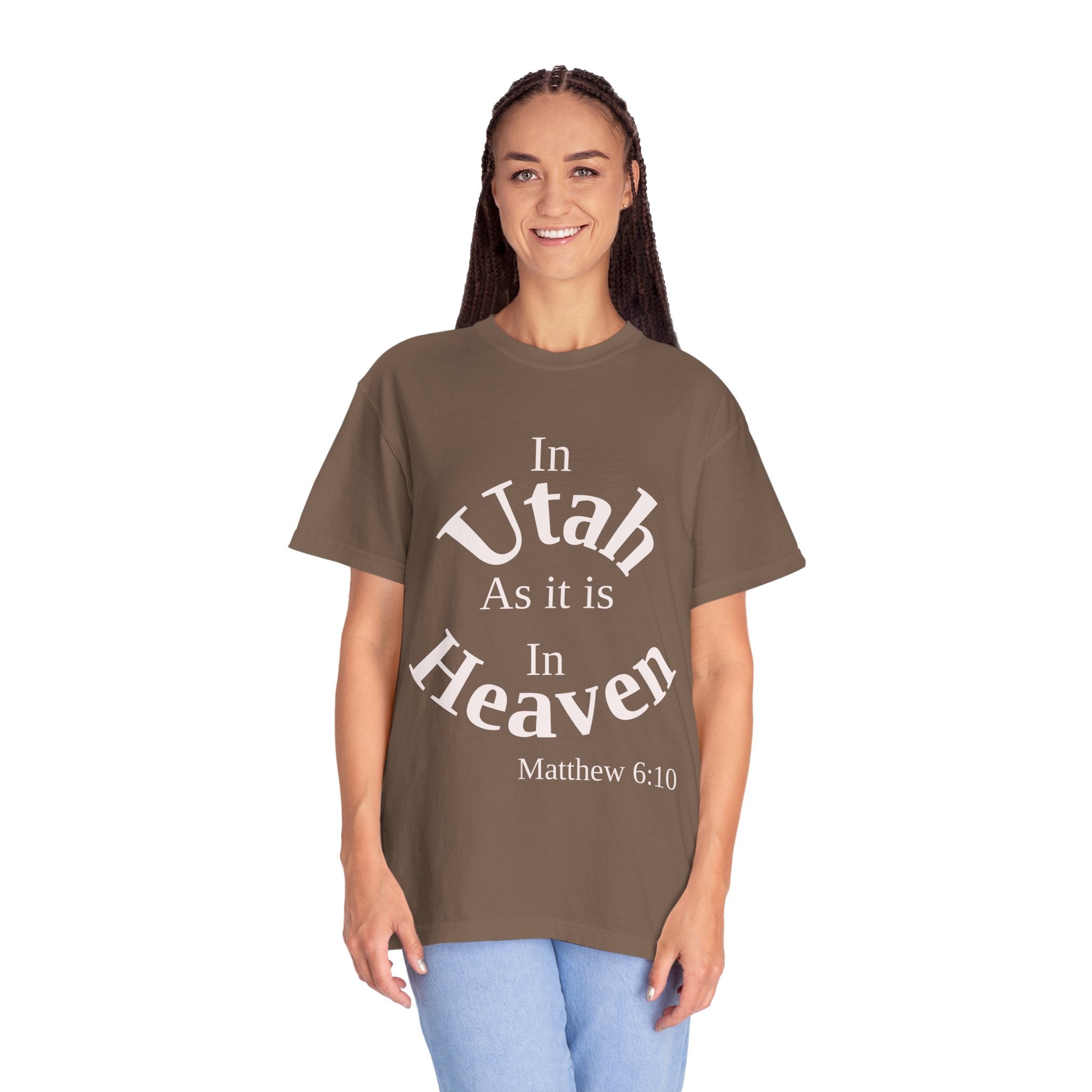 Utah Unisex T-Shirt, Matthew 6:10 Faith Apparel, Everyday Inspiration Tee, Home State Love Christian Clothing