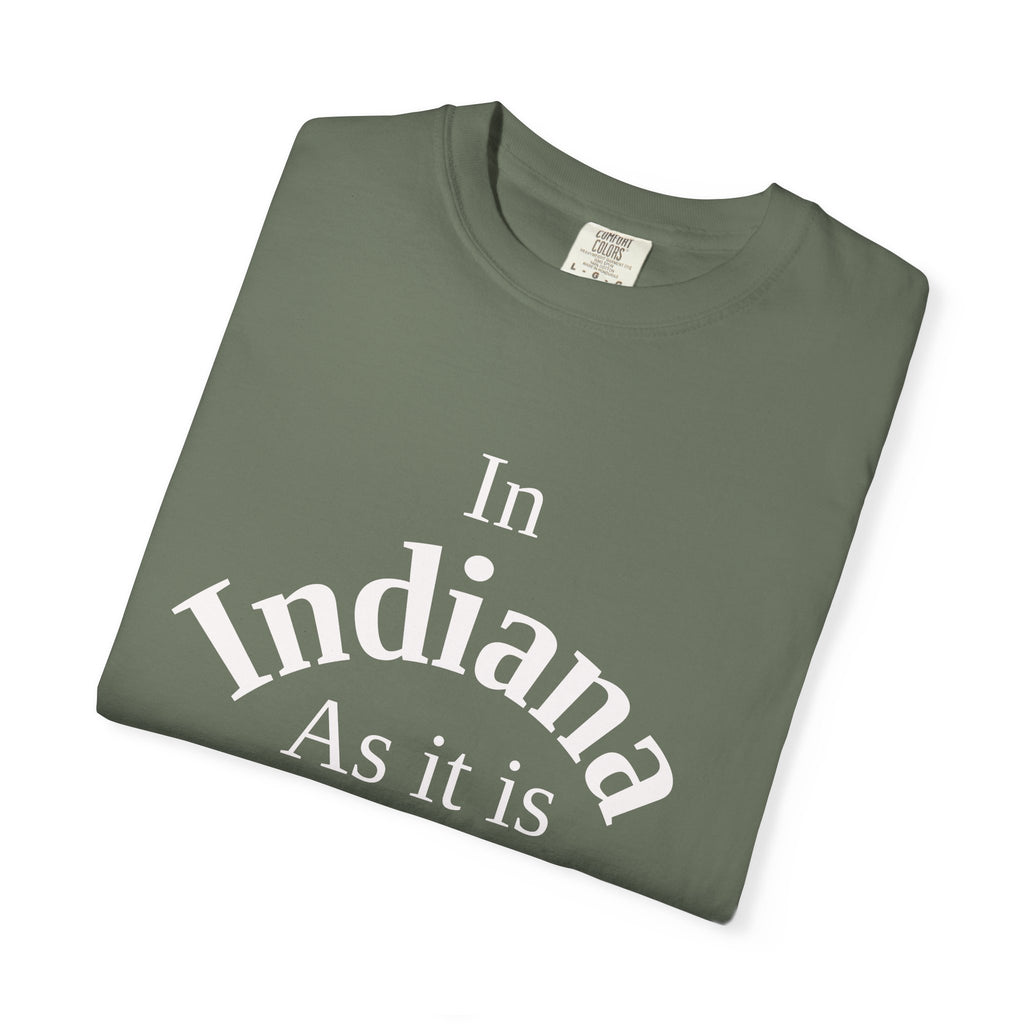 Indiana Unisex T-Shirt, Matthew 6:10 Faith Apparel, Everyday Inspiration Tee, Home State Love Christian Clothing