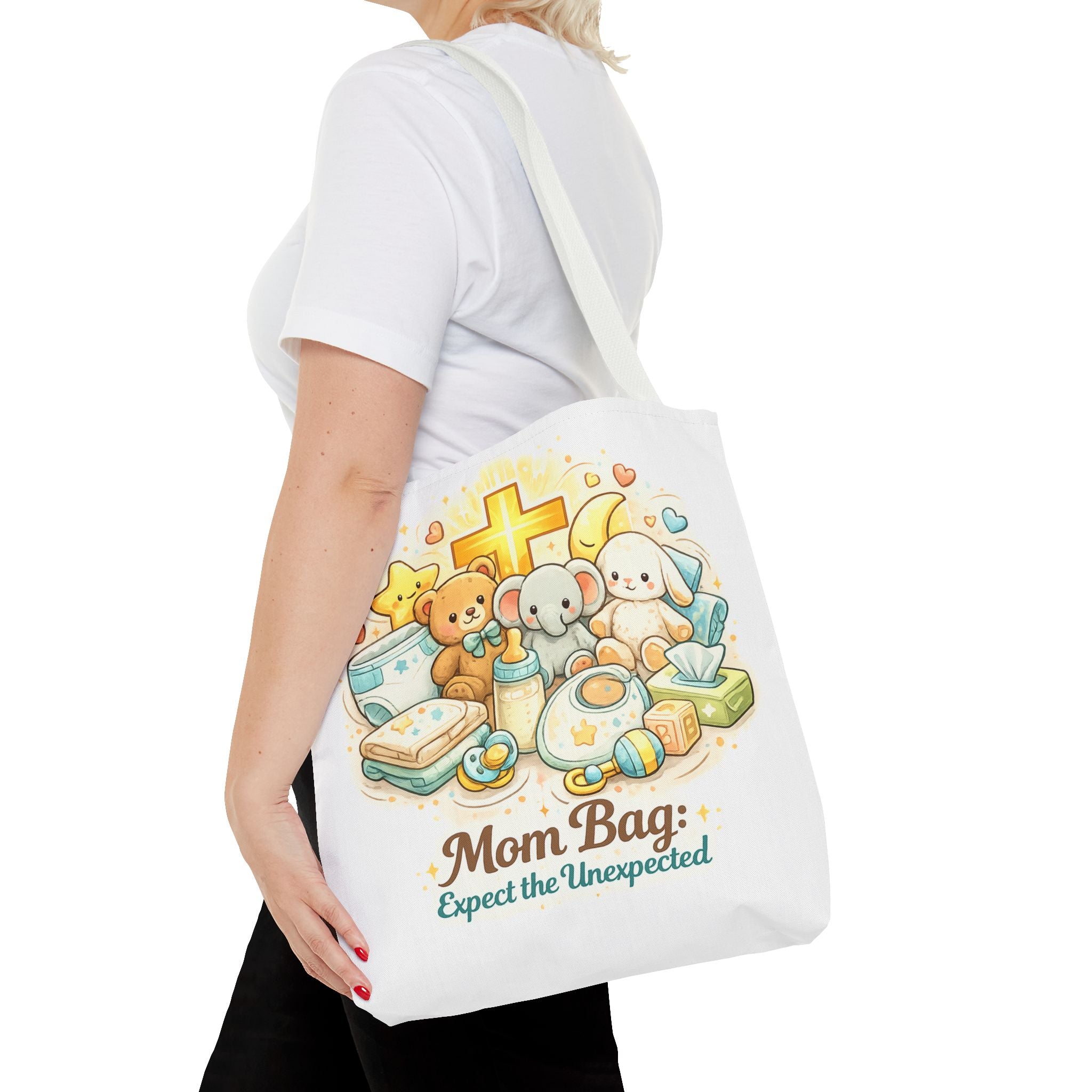 Mom Bag White Tote Bag | All-Over Print Tote