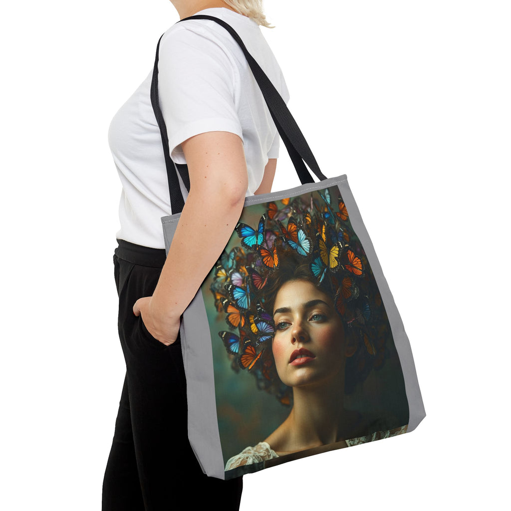 Tote Bag - Butterfly Hair, Carry-All Shoulder Bag, Reusable Shopping Tote, Gift for Animal Lovers