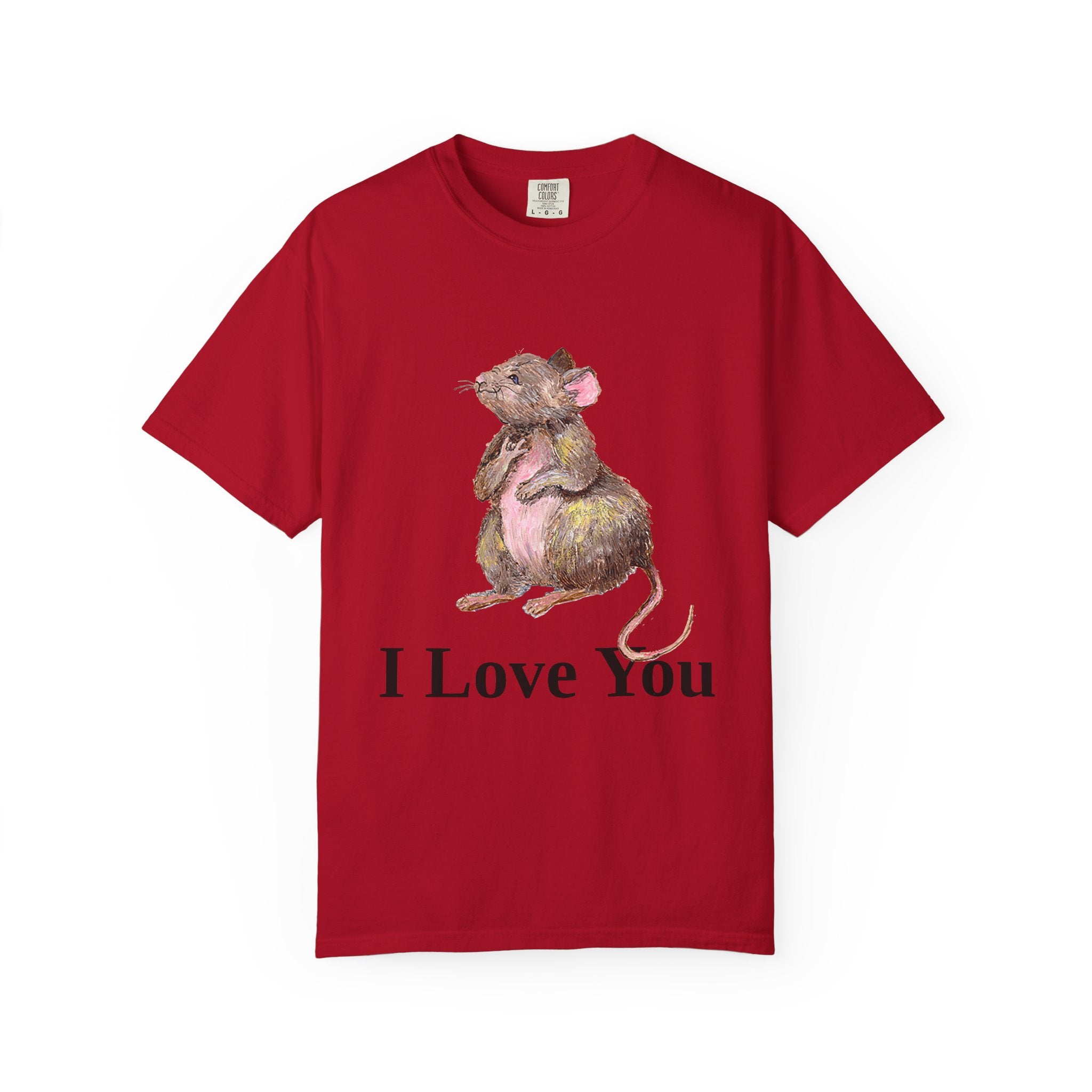 I Love You Mouse Version 1 Unisex T-shirt, Apparel, Clothing, Cute Mouse Tee, Christian Gift, Casual Top