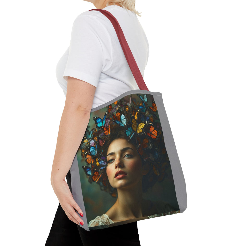 Tote Bag - Butterfly Hair, Carry-All Shoulder Bag, Reusable Shopping Tote, Gift for Animal Lovers