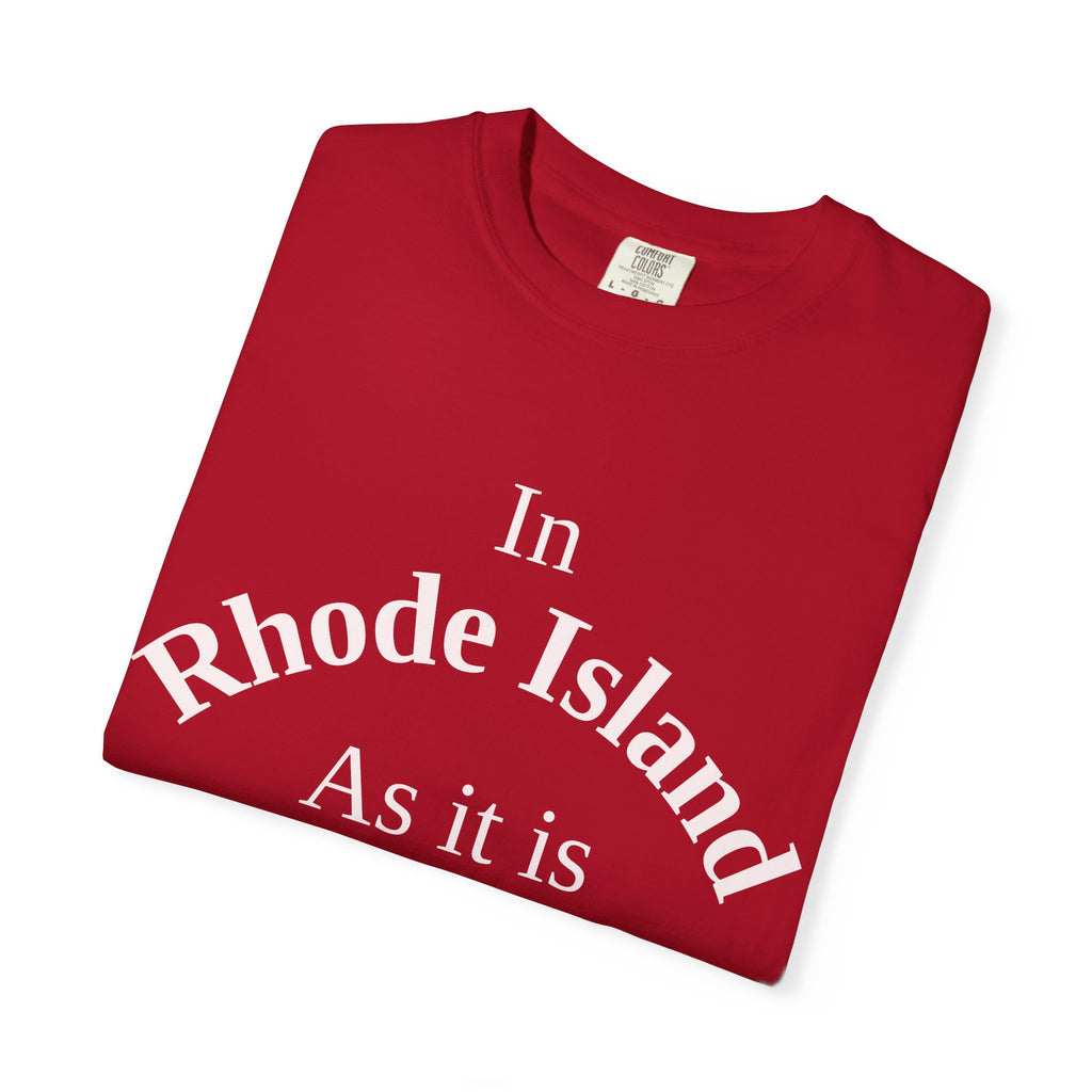 Rhode Island Unisex T-Shirt, Matthew 6:10 Faith Apparel, Everyday Inspiration Tee, Home State Love Christian Clothing