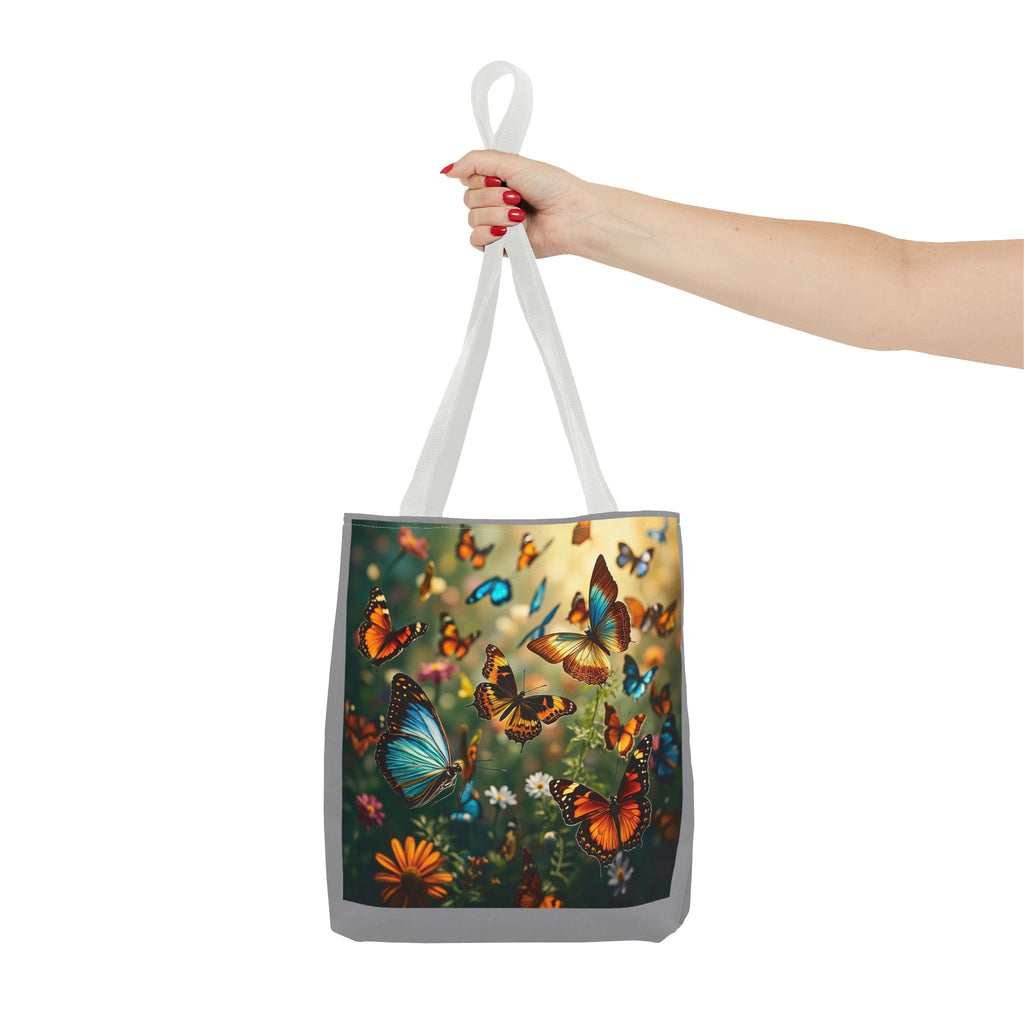 Butterfly Swam 2 Tote Bag - Floral Nature Garden Shopping Bag, Reusable Canvas Handbag, Eco-Friendly Market Tote, Gift for Her, Spring